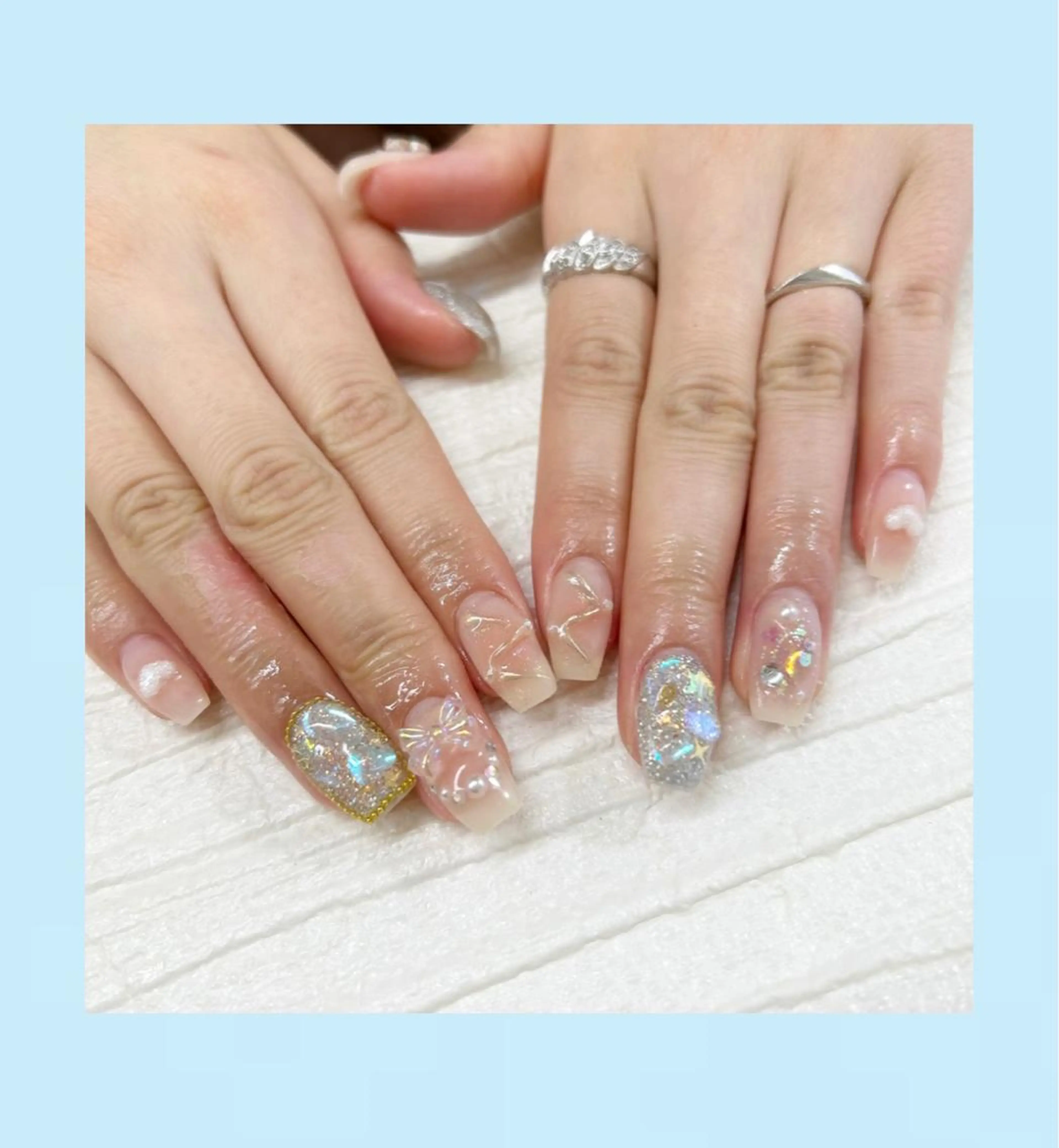 ネイル マツエク・マツパ アイブロウ ワンホンマツエク ワンホンネイル pu muのネイルデザイン