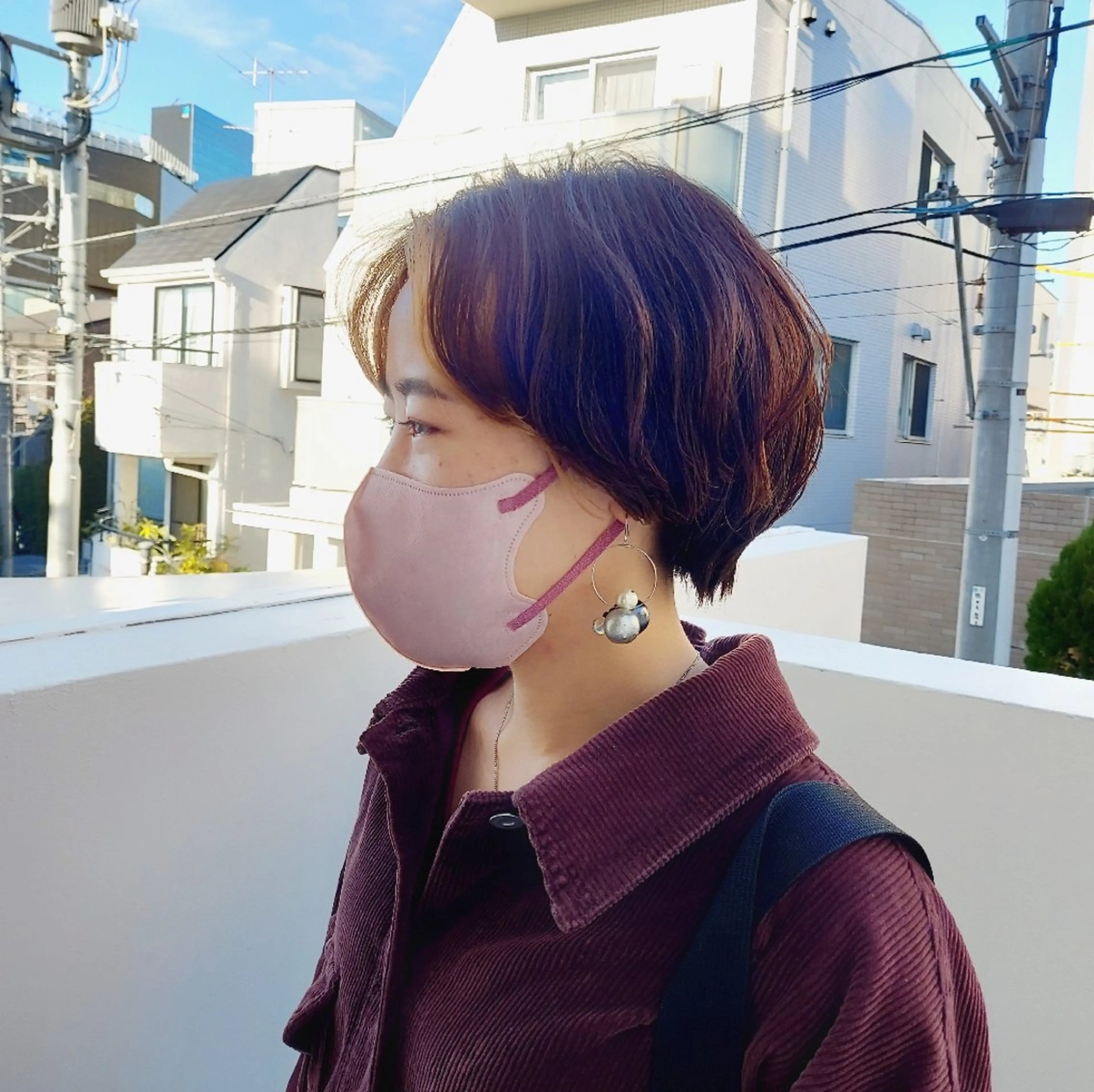 ショート くせ毛 樋口 千尋のヘアスタイル