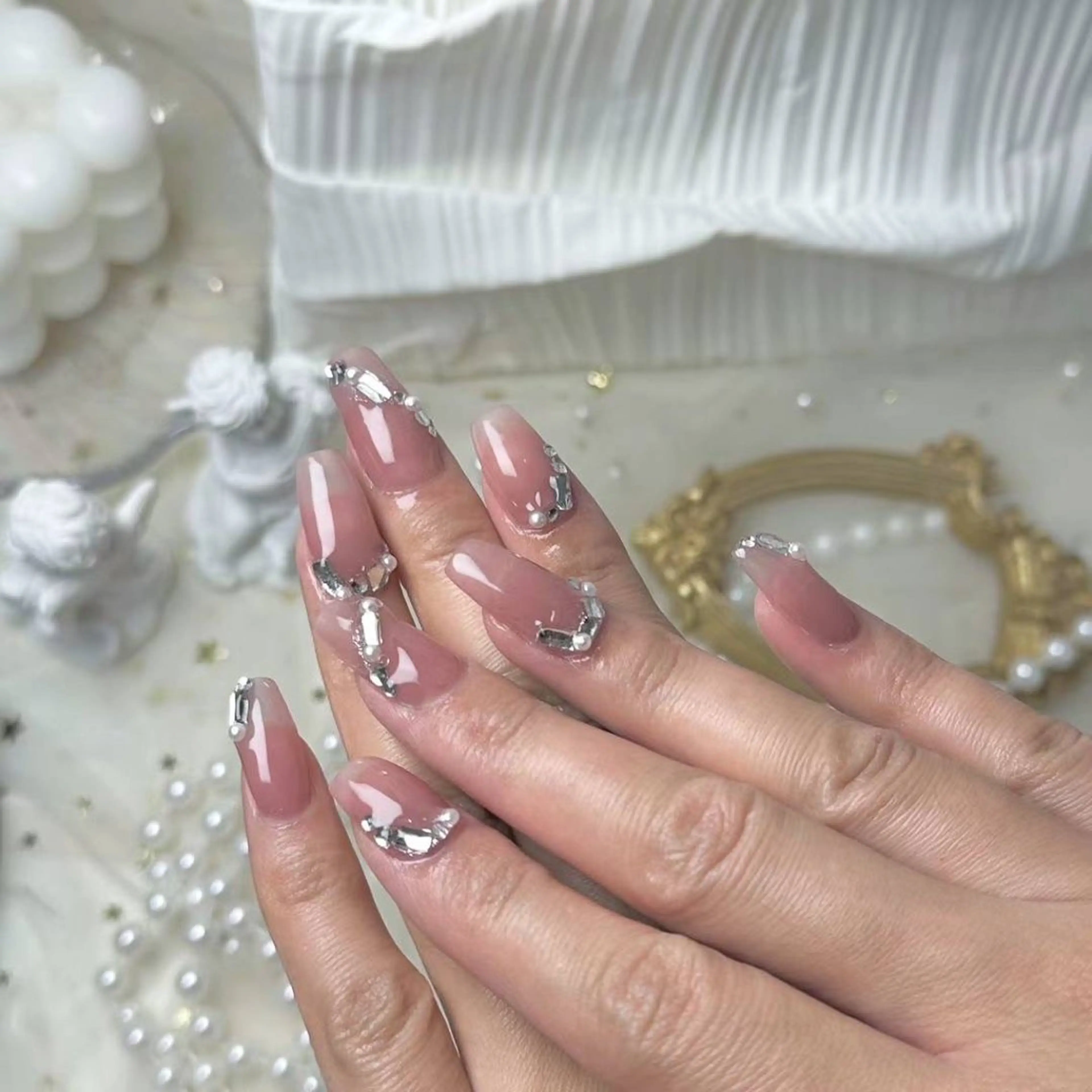 ネイル アートネイル フラワーネイル フットネイル ジェルネイル キラキラネイル Babarla Nailのネイルデザイン
