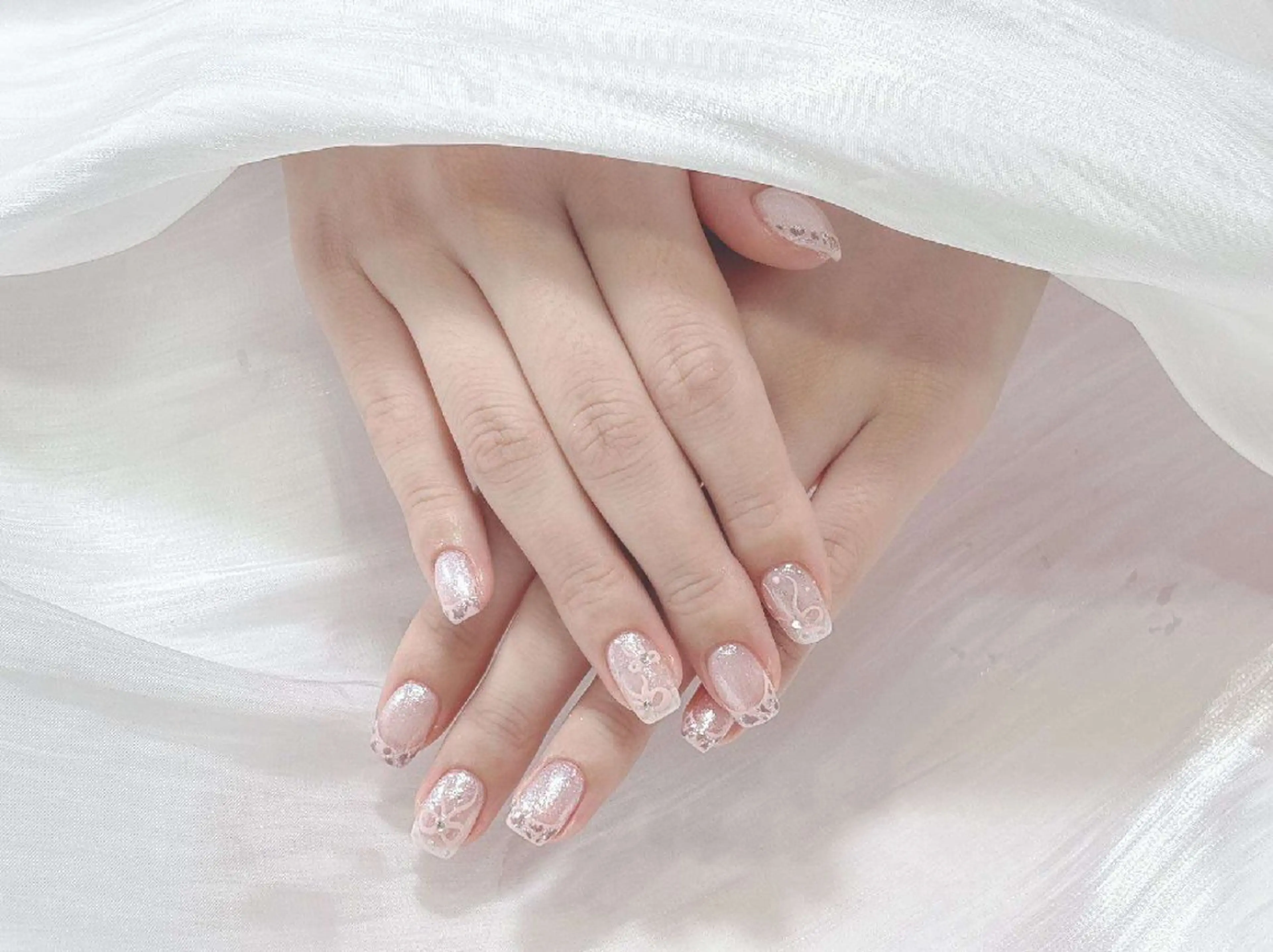 ネイル フットネイル フレンチネイル ジェルネイル ガラスフレンチ 韓国ネイル ハンドネイル ハンドケア The  Nail 新大久保店のその他イメージ