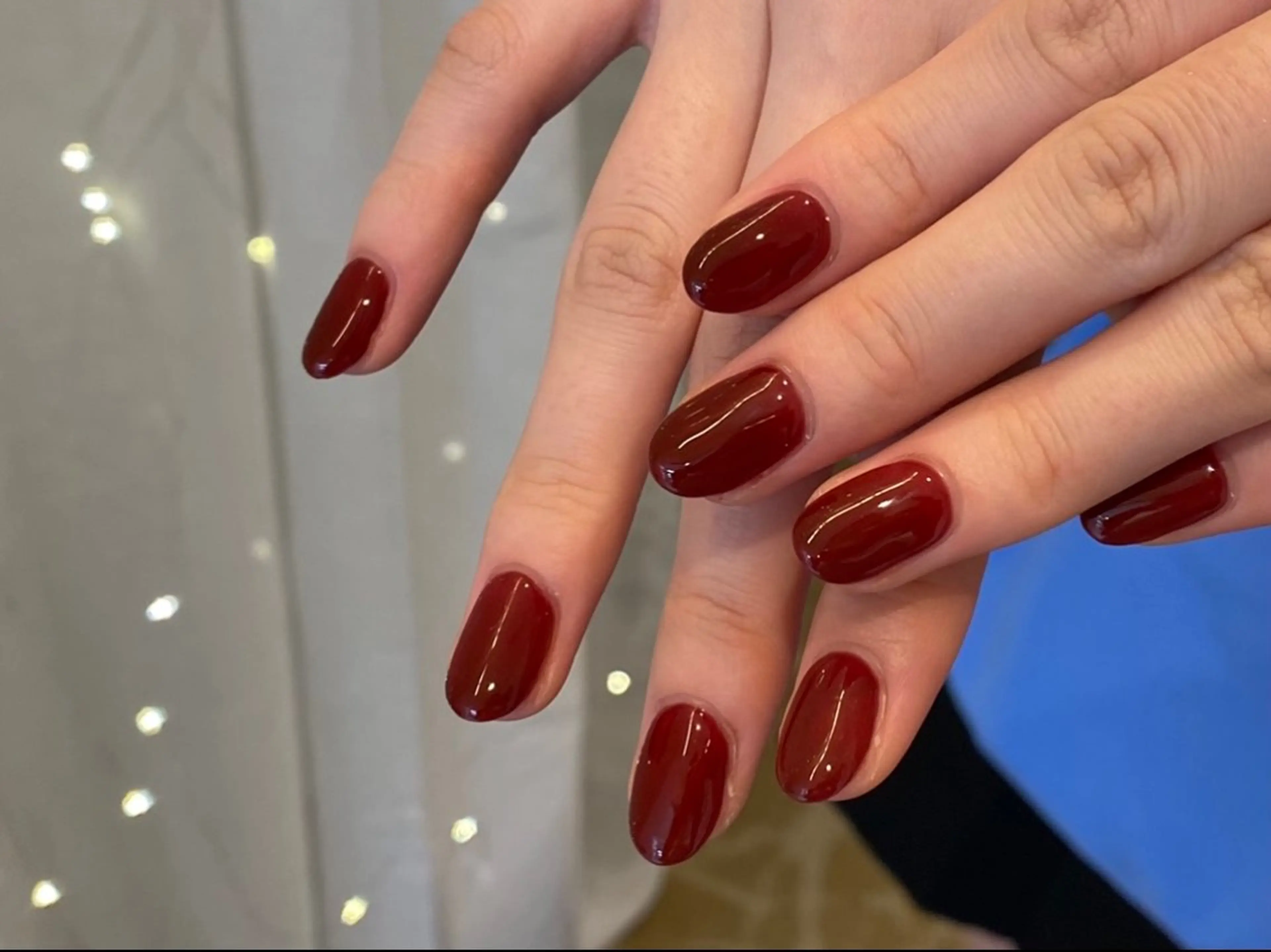 ネイル ジェルネイル ワンカラーネイル パラジェル BellFlower Kyokoのネイルデザイン