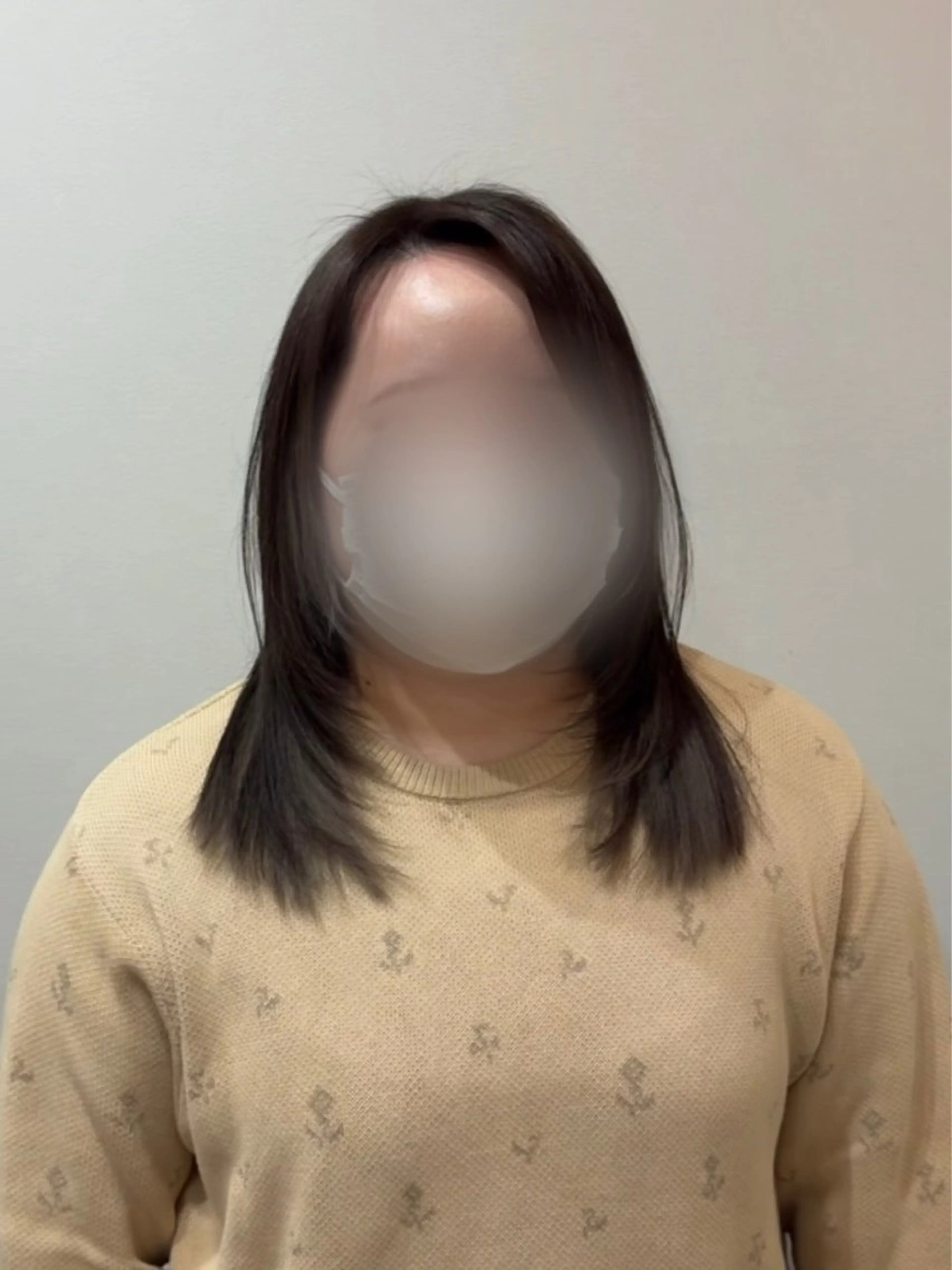 セミロング カット ヘアカラー 透明感/ナチュラル 柴田真衣のヘアスタイル