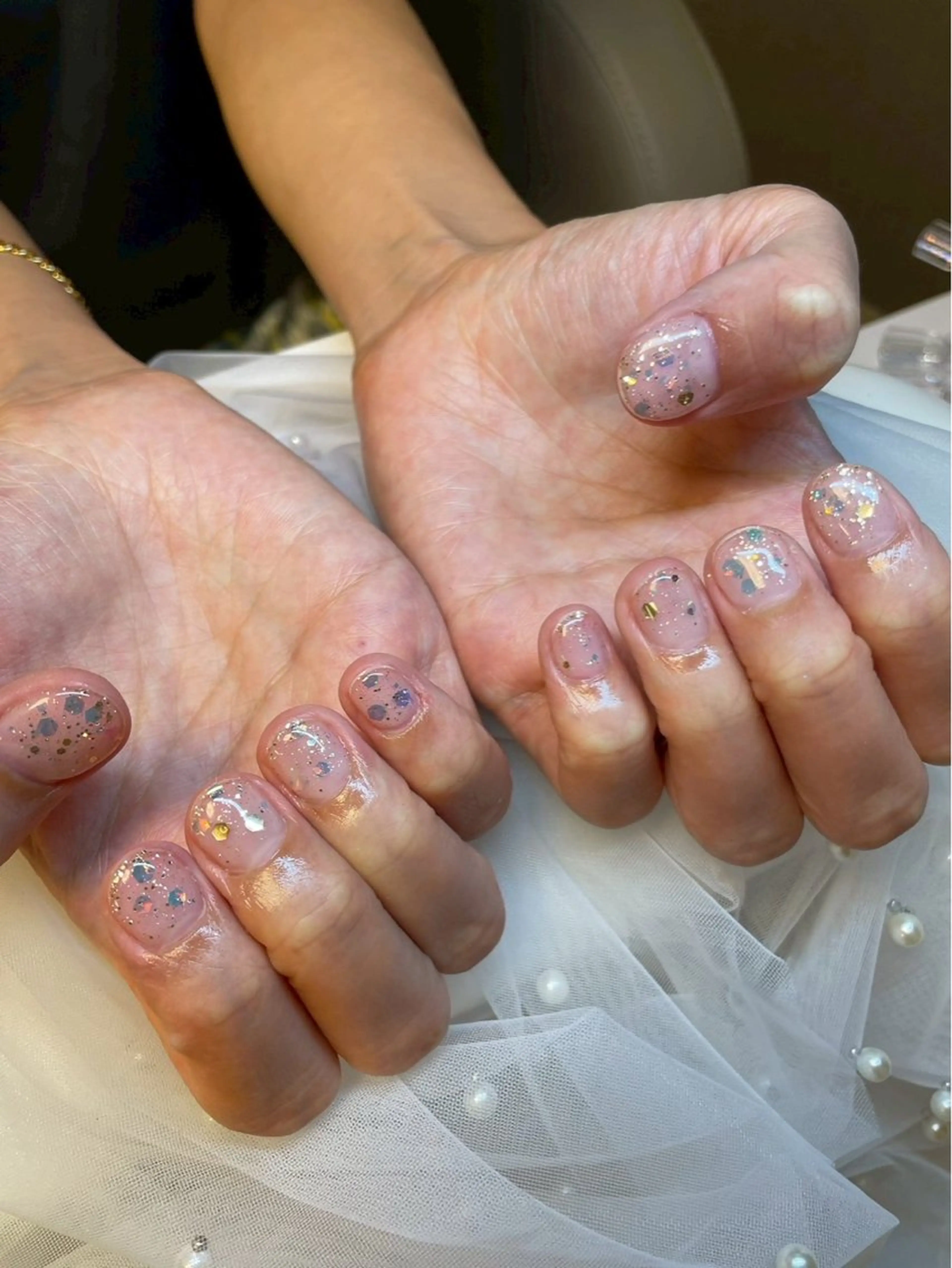 ネイル クリアネイル ラメ(グリッター) ハンドネイル lala room.nailsalon 新所沢店所属・lalaroom .のネイルデザイン