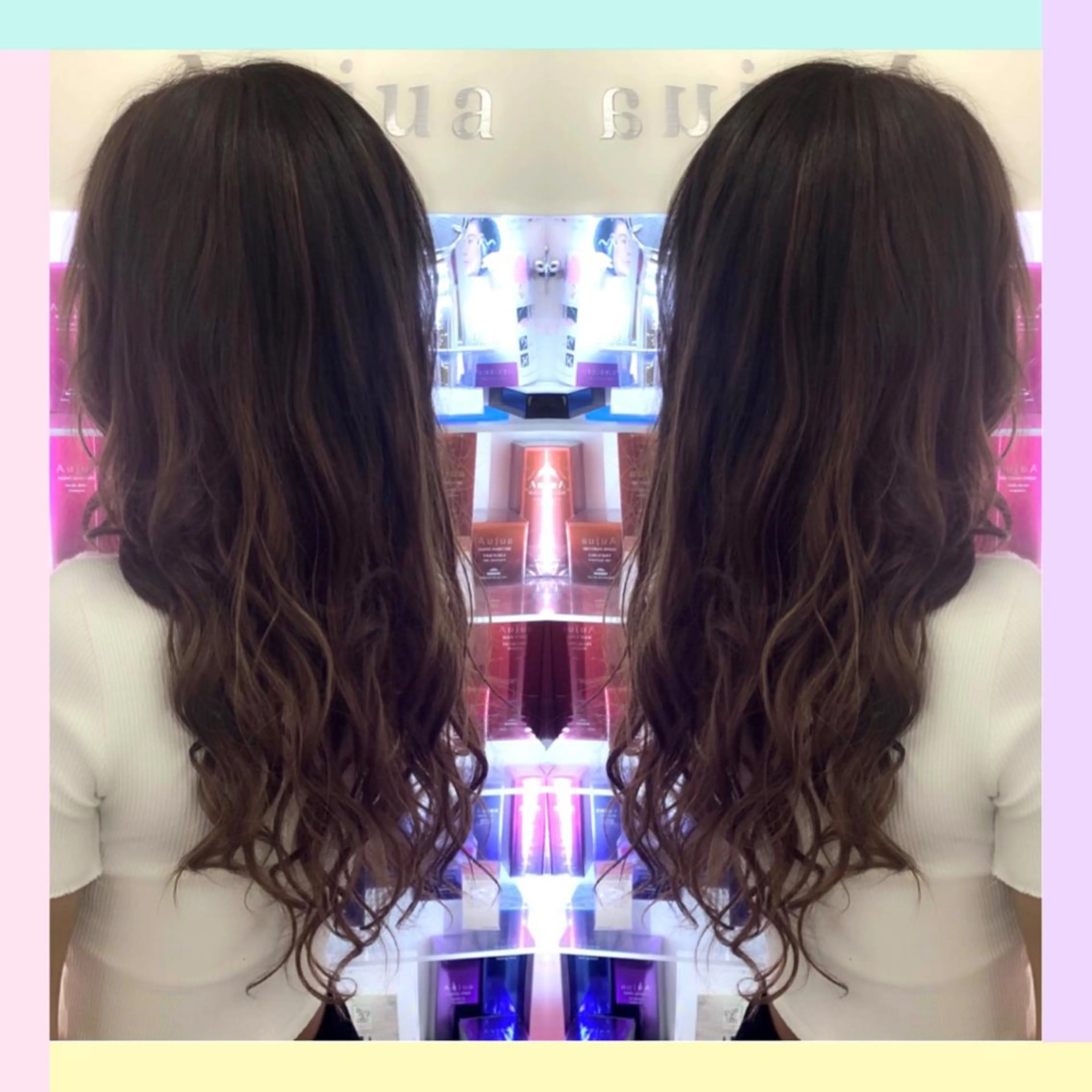 ロング カラー カット エクステ れん/ハイトーン /エクステ/韓国風のヘアスタイル