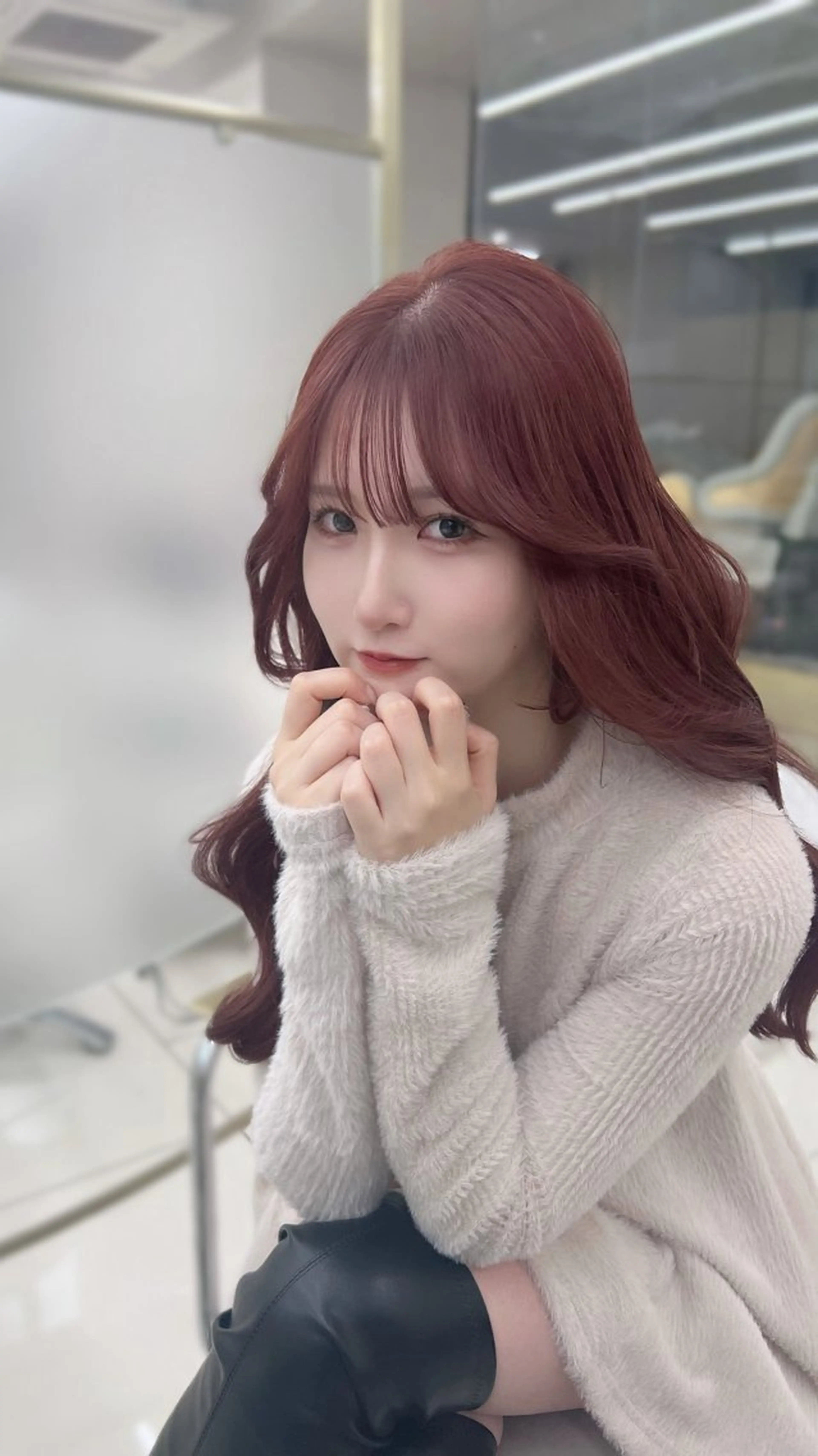 ロング カット ヘアカラー 顔周りカット/髪質 改善/透明感カラーのヘアスタイル