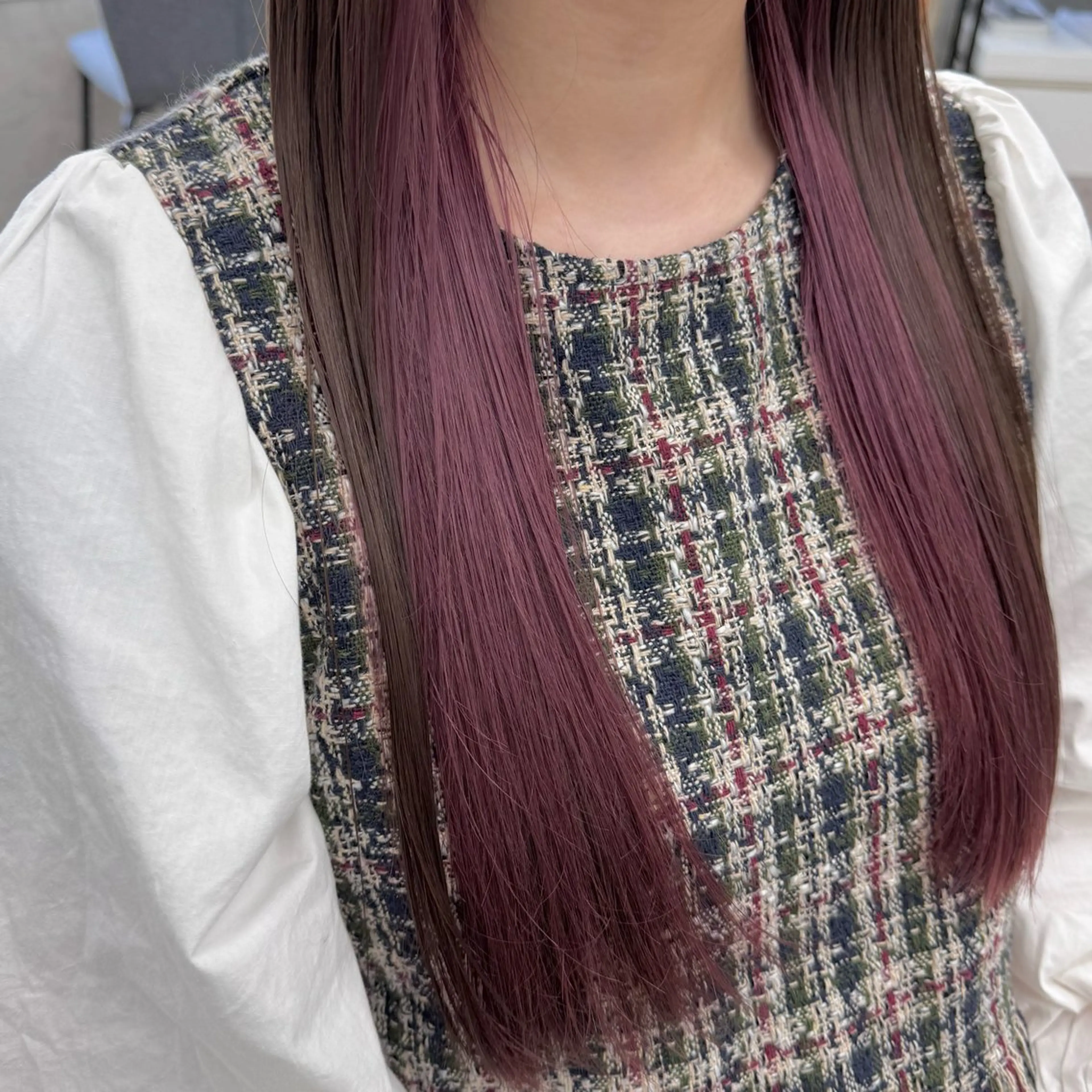 ロング カラー ヘアカラー JUNSHIN🦋 ヘアセット／カラーのヘアスタイル