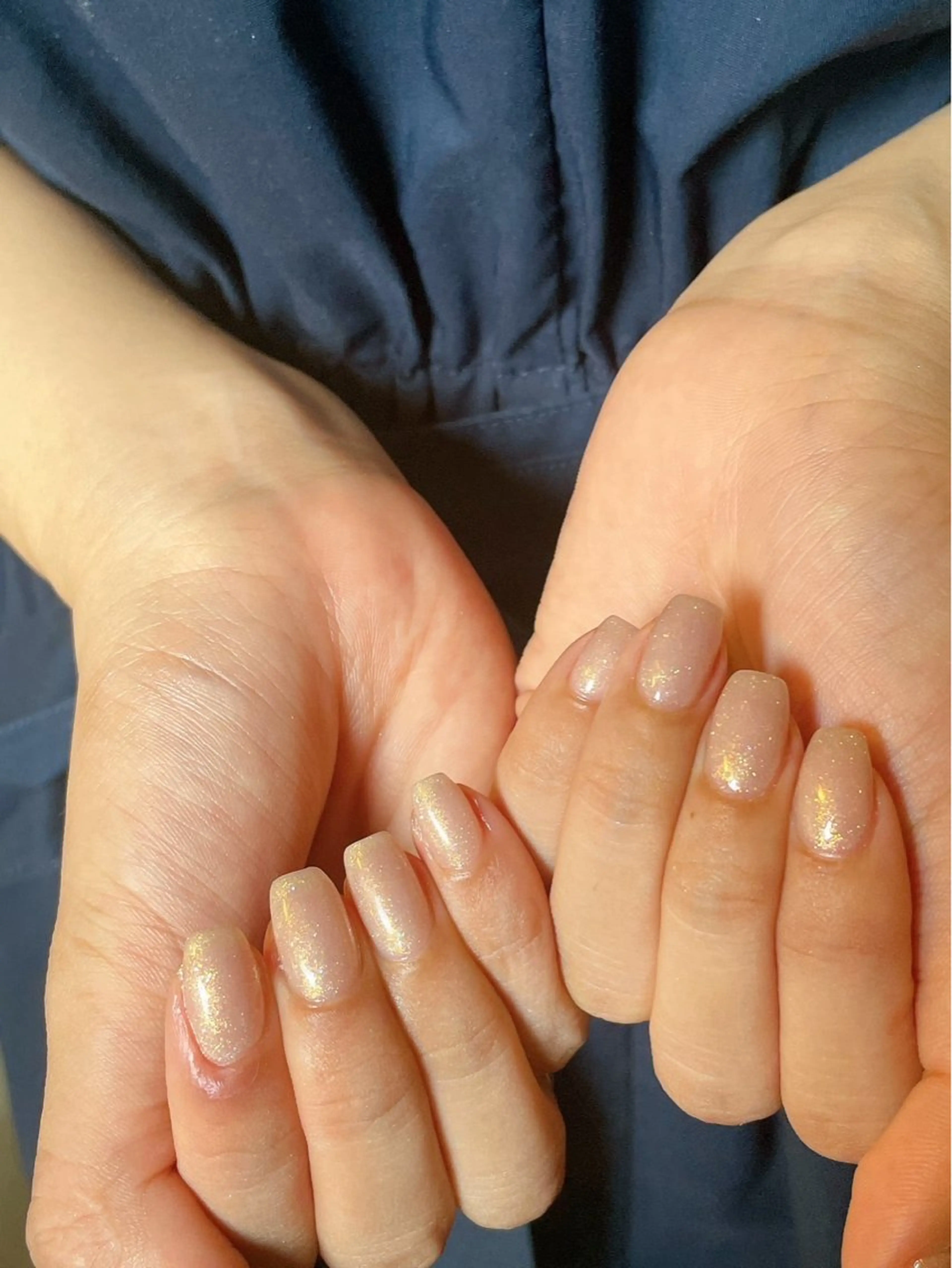 ネイル オーロラネイル フットネイル フレンチネイル ジェルネイル キラキラネイル ハンドネイル Mogu nail 二子玉川のネイルデザイン