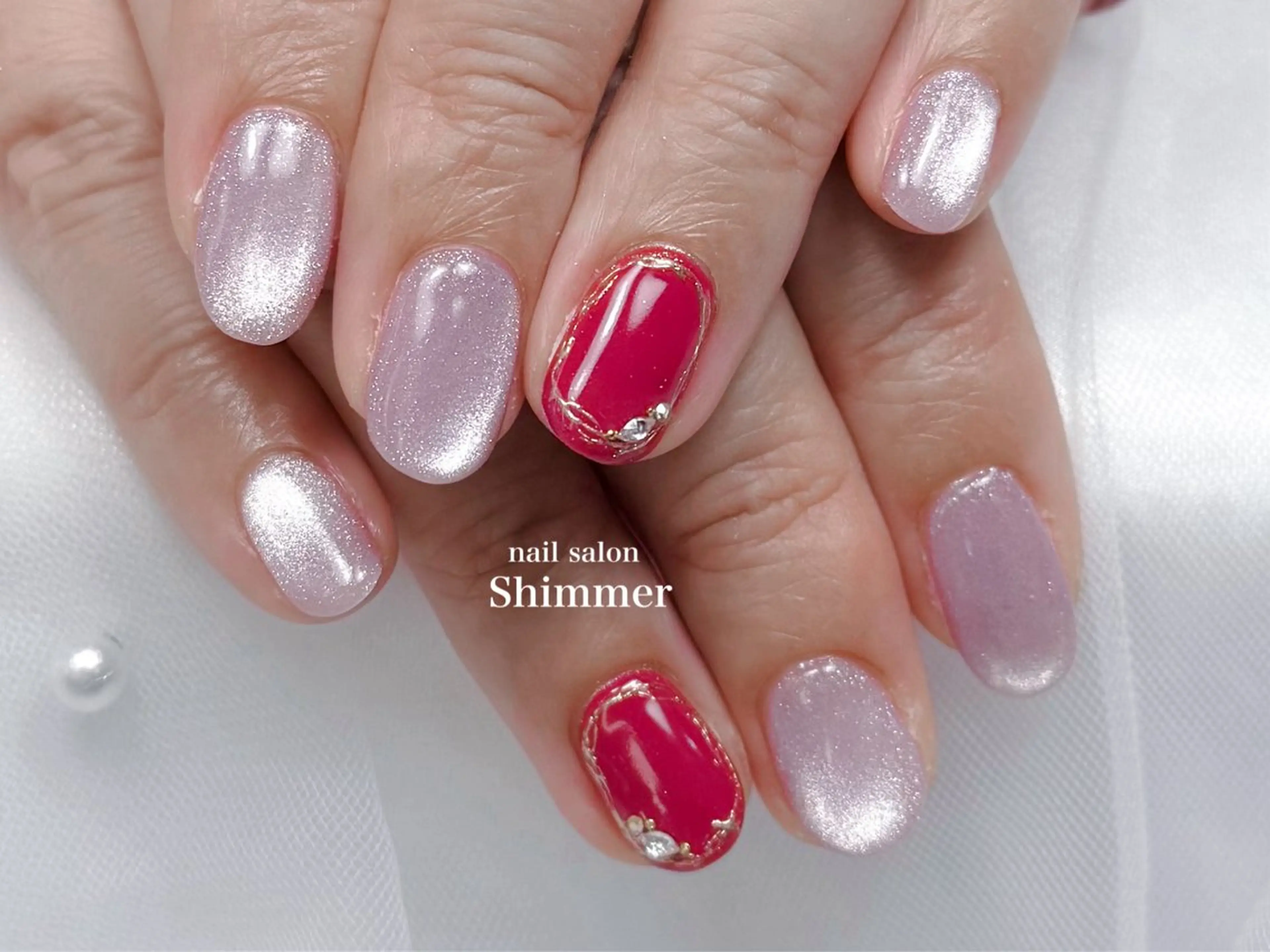 ネイル ハンドネイル Shimmer Risaのネイルデザイン