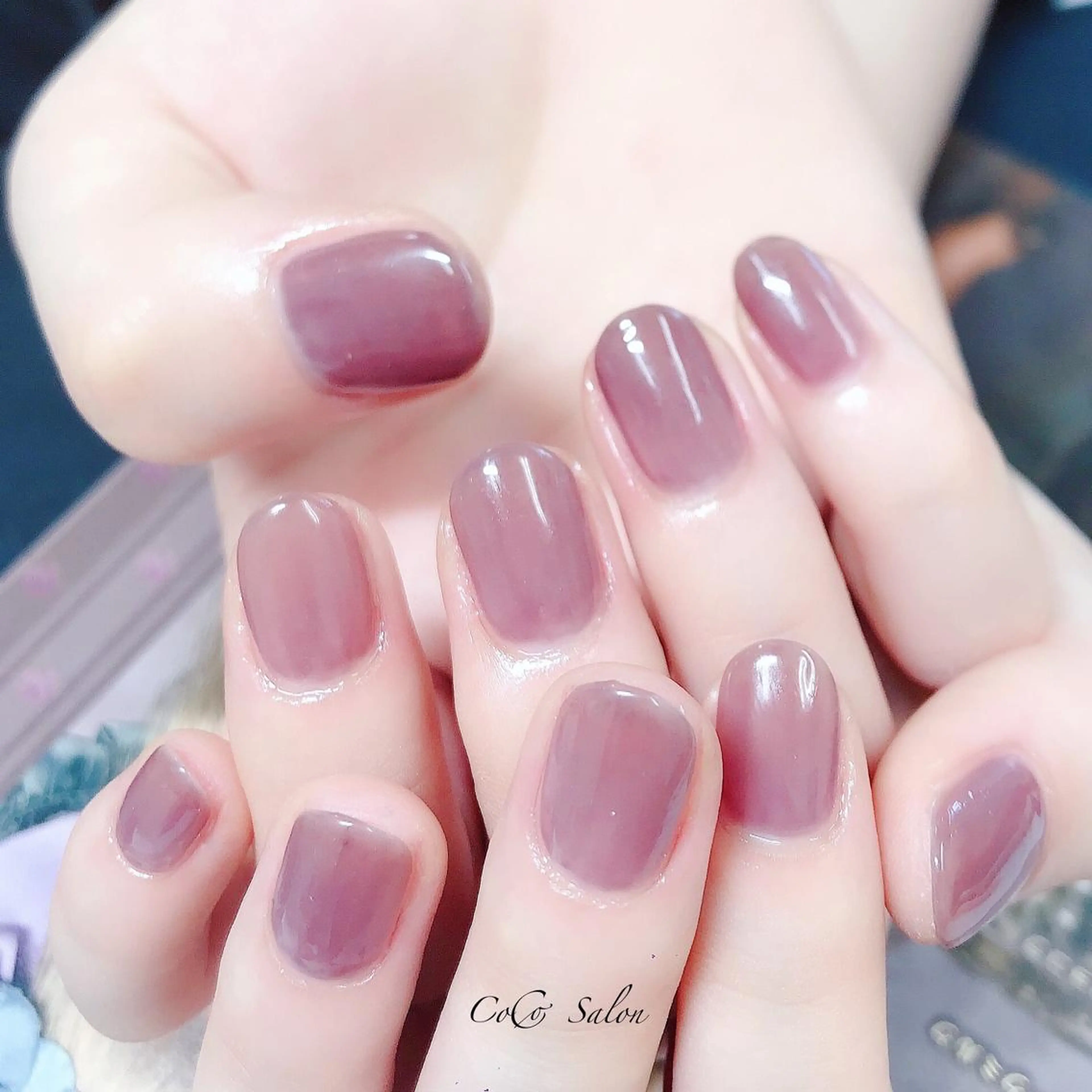 ネイル 長さ出し ジェルネイル オフィスネイル ワンカラーネイル パラジェル ハンドネイル CoCoSalon ネイル/まつ毛予約のネイルデザイン