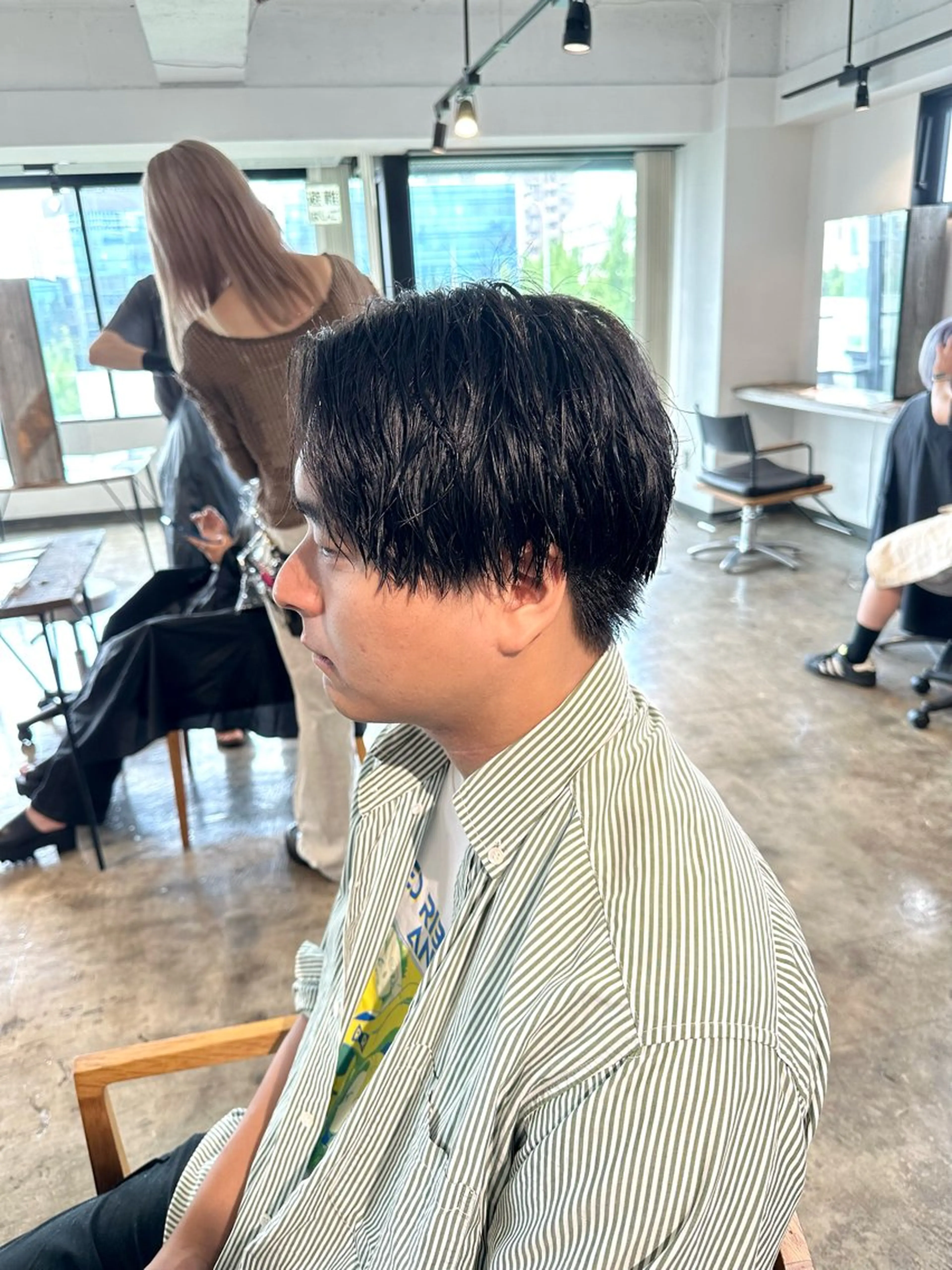 メンズ センターパート マッシュ メンズパーマ メンズツイストパーマ 波巻きパーマ カット 骨格補正施術/メンズ 専門美容師/YUYAのヘアスタイル