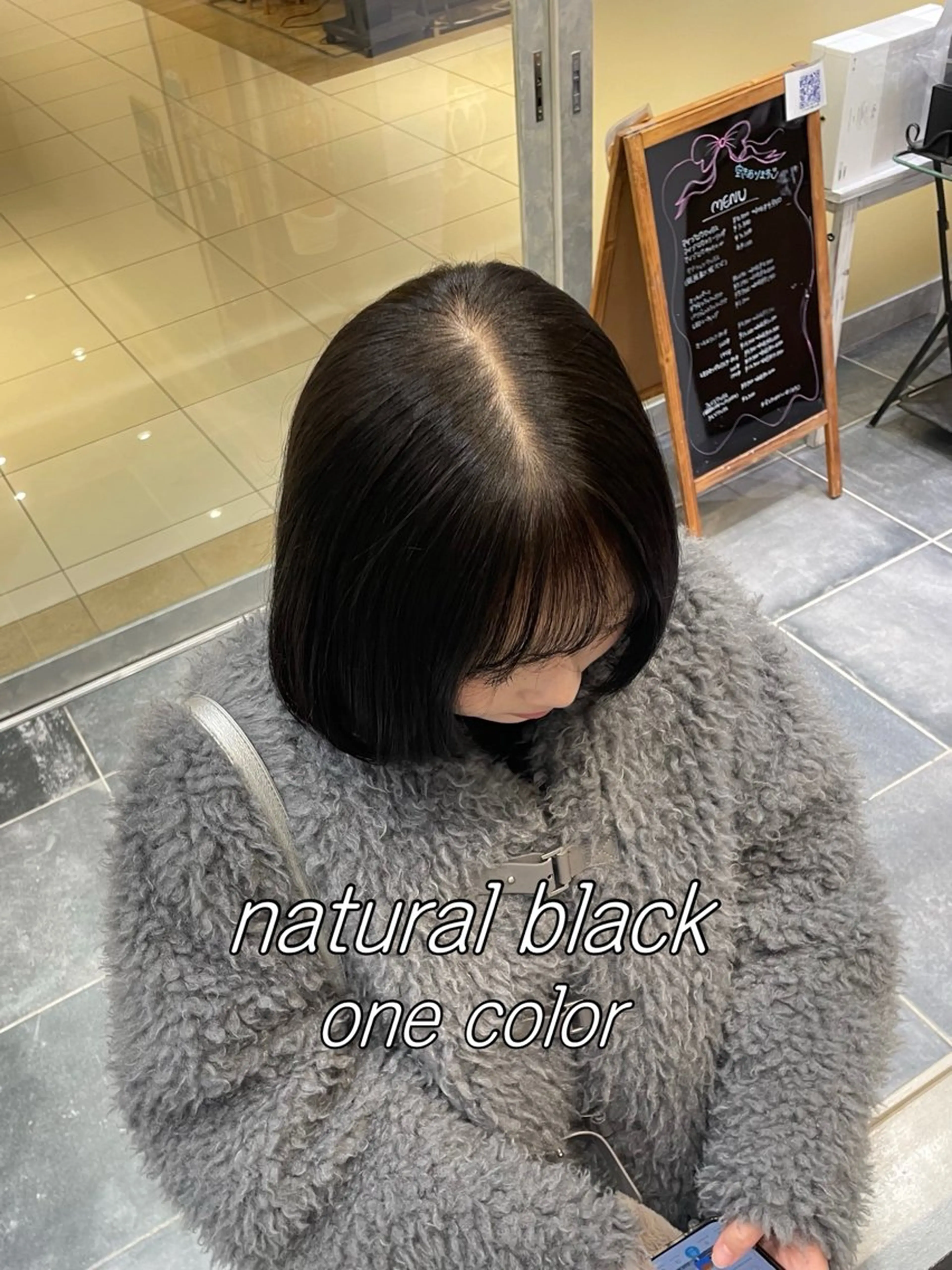 カラー 透明感カラー ボブ ヘアカラー 自然と惹かれる🪷 艶カラー/茉優♩のヘアスタイル