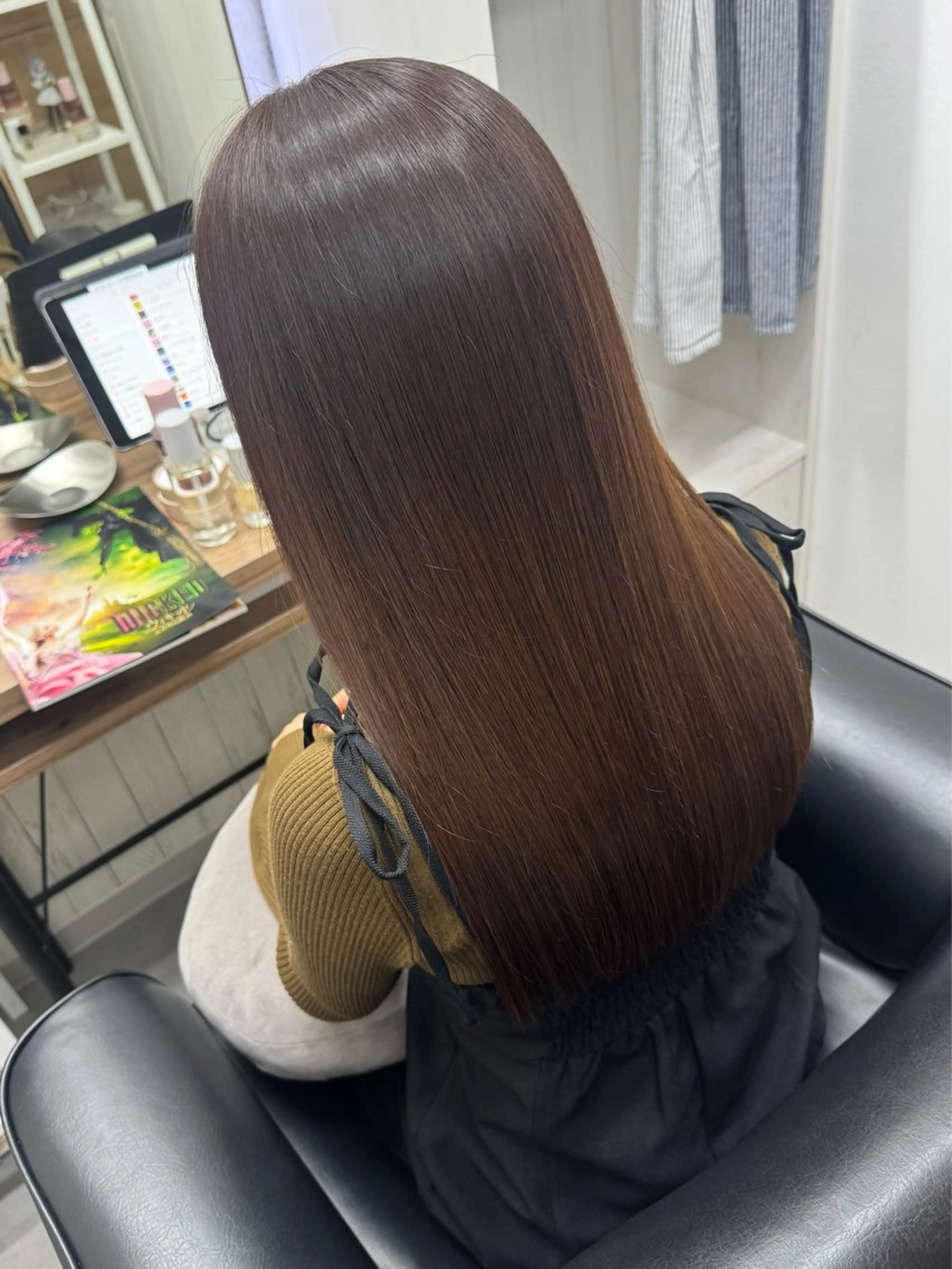 ロング カラー アディクシーカラー イルミナカラー クオルシアカラー 髪質改善 韓国風ヘア The Apartment of Solon 船橋 2nd所属・高橋潤⚜️縮毛矯正 /NEO髪質改善のヘアスタイル