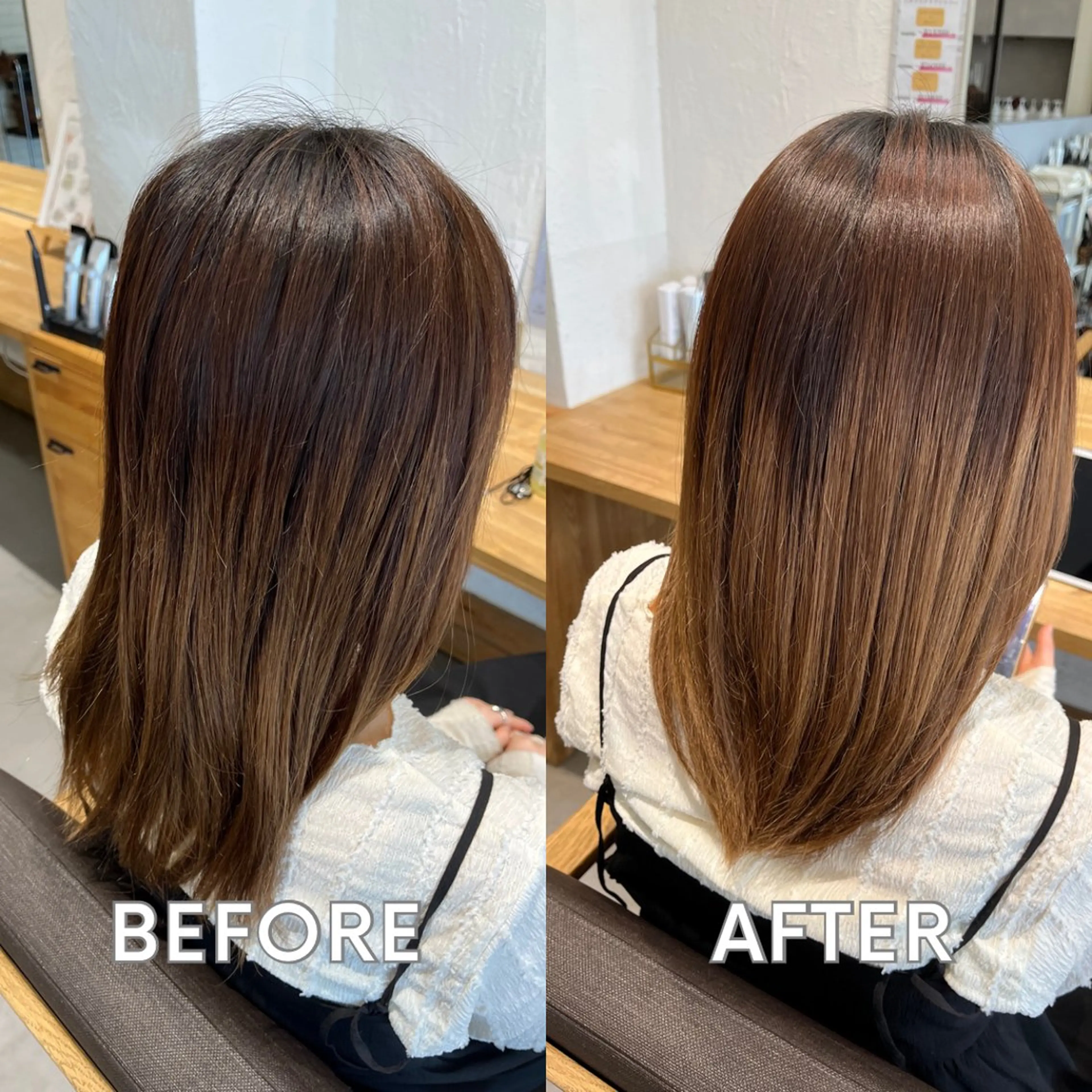 セミロング カット トリートメント 髪質改善 ♡ 北村祐美子のヘアスタイル