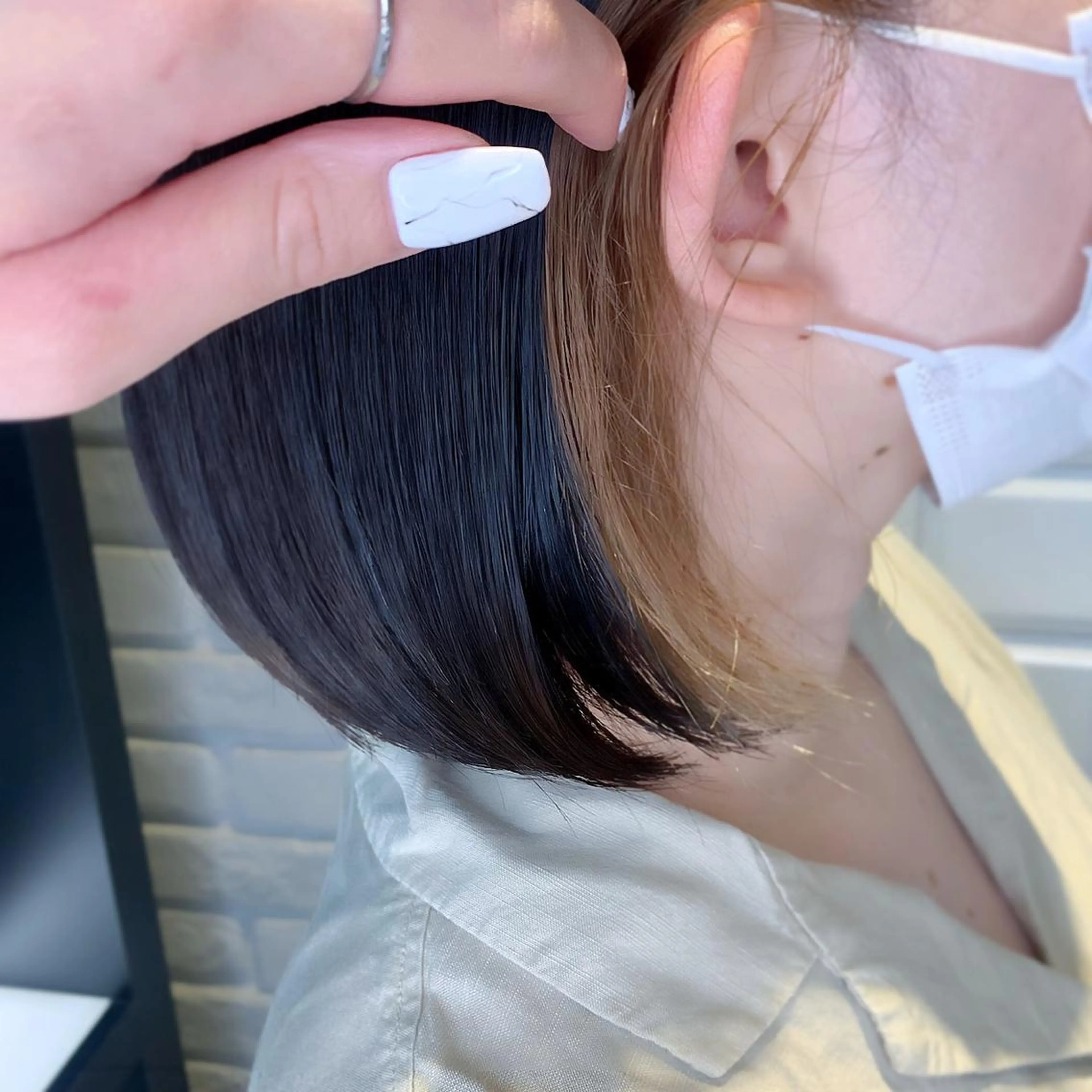 ショート カラー パーマ ヘアアレンジ 髪質改善/縮毛矯正 艶カラー/珠聡のヘアスタイル