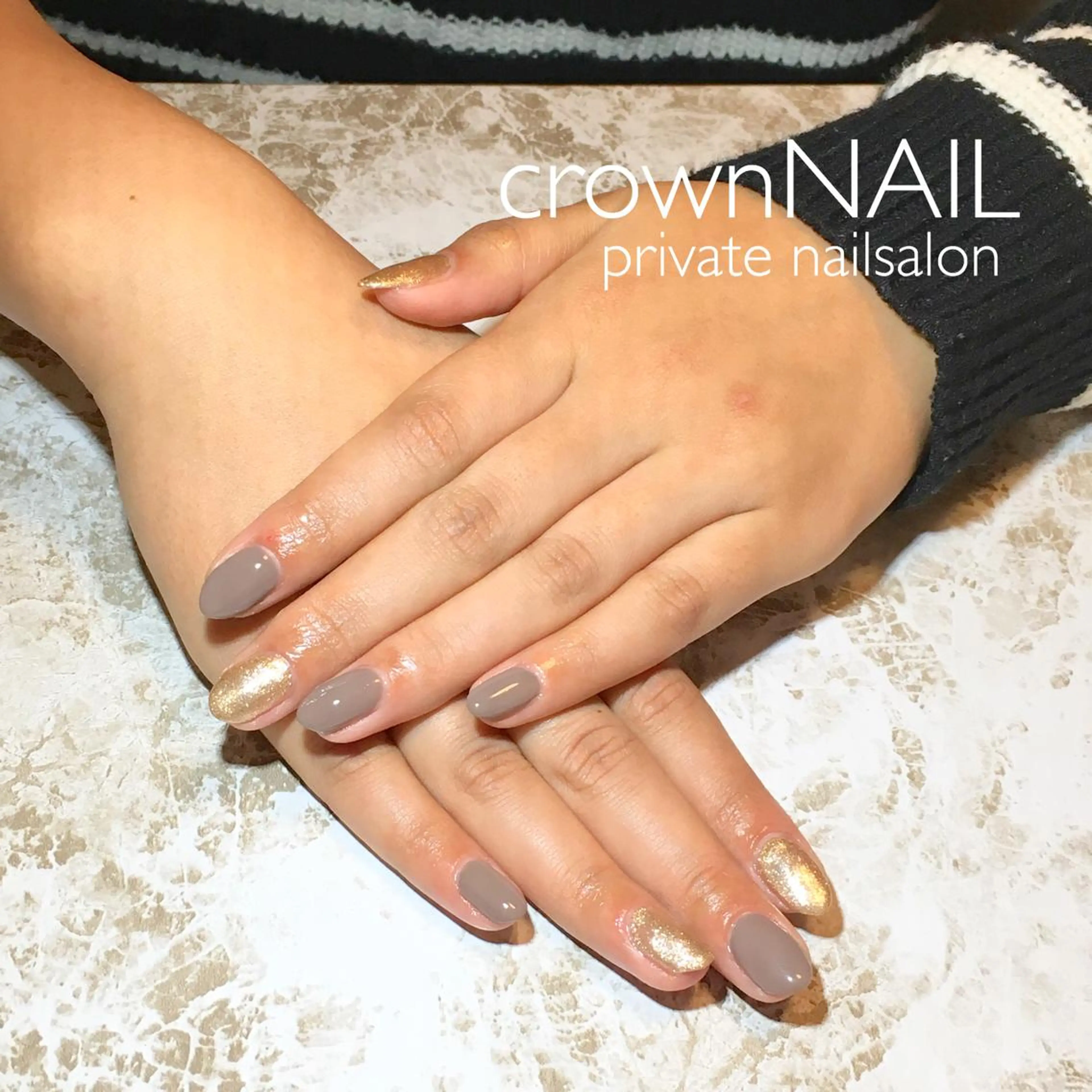 ネイル ゴールド ワンカラーネイル ensowa✱laf NAILのネイルデザイン