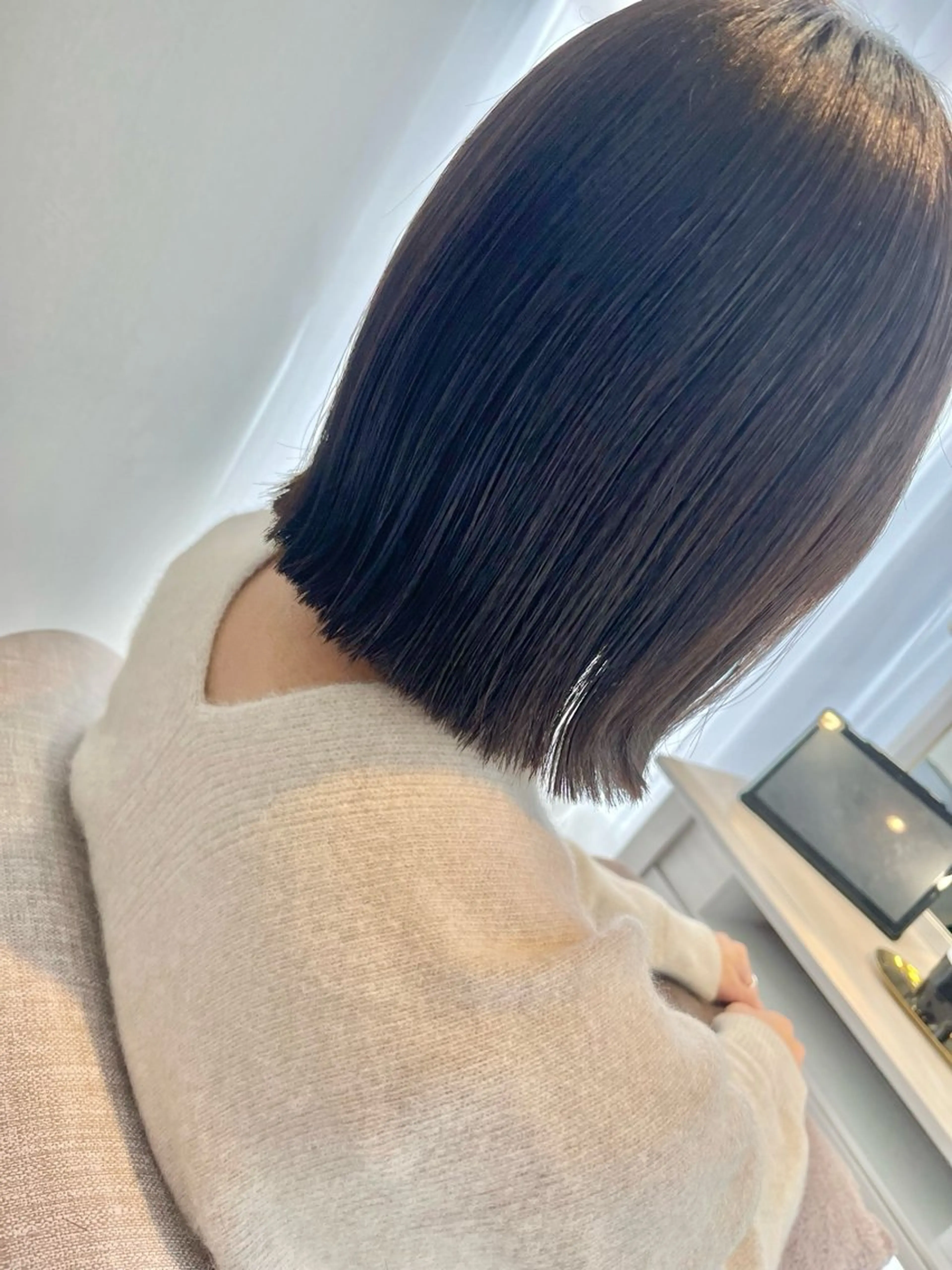 ミディアム 切りっぱなしボブ ボブ ボブ/レイヤー/ 茉莉花のヘアスタイル