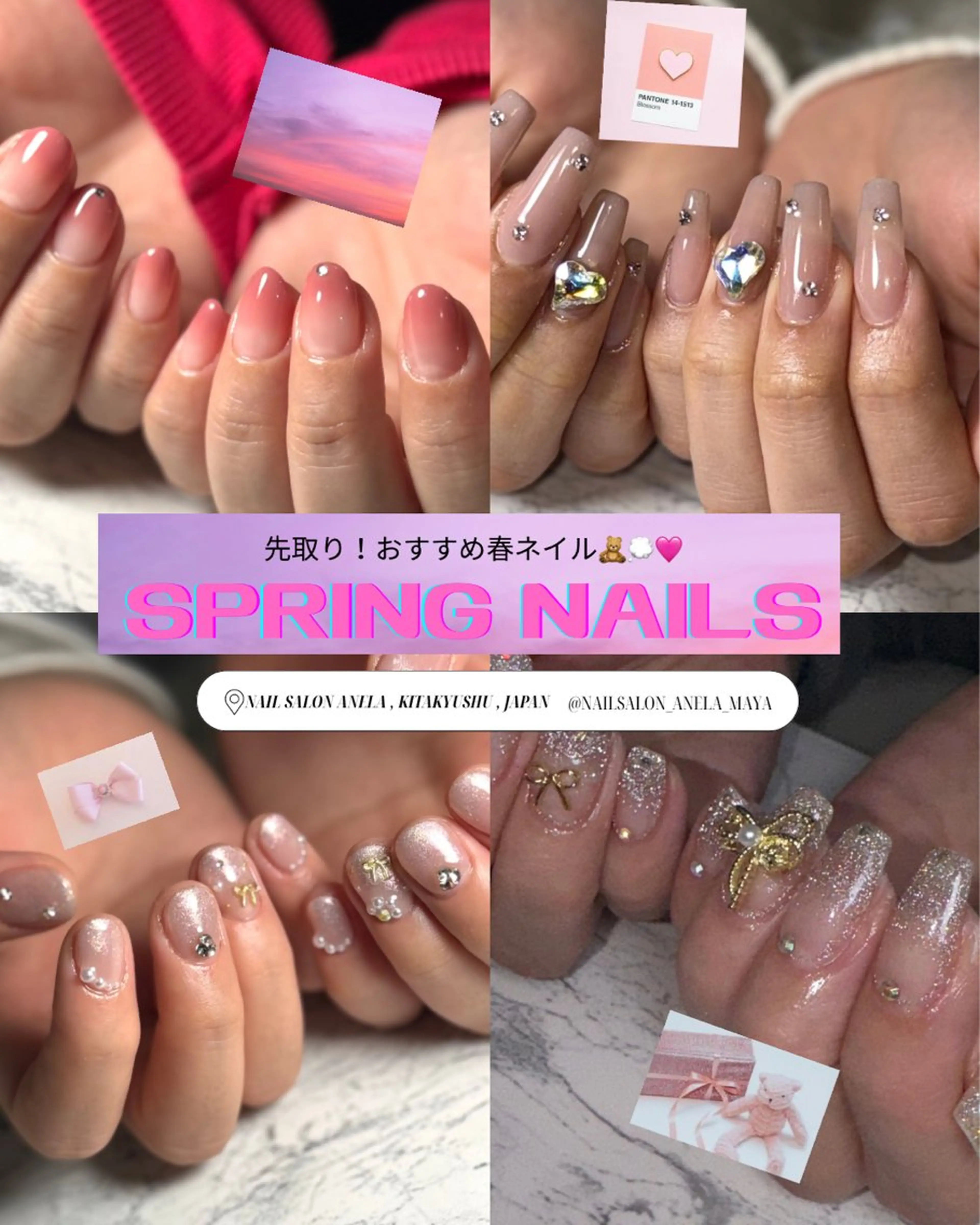ネイル 春ネイル ハンドネイル nail salon ANELA所属・nail salon ANELA mayaのネイルデザイン