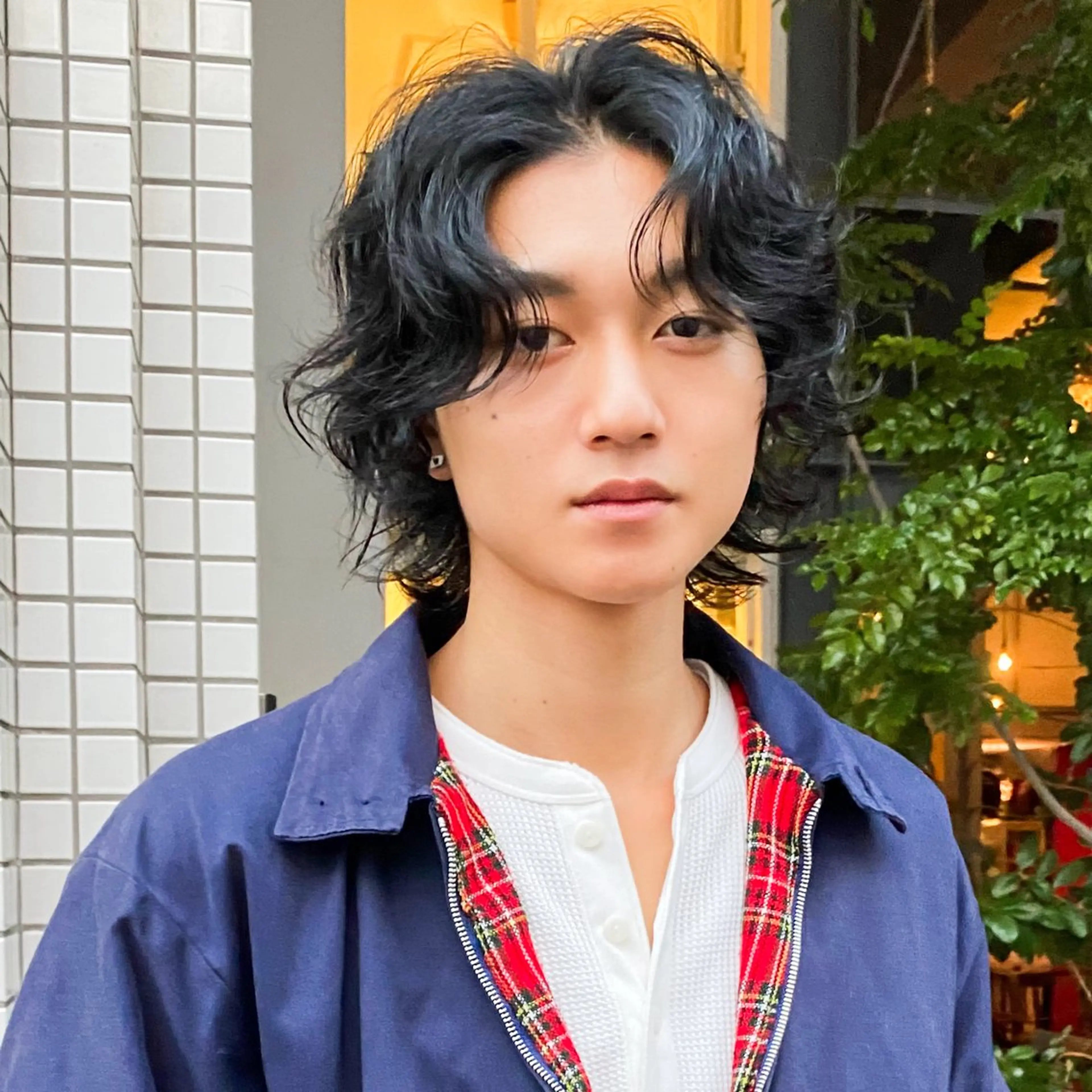 ミディアム パーマ メンズ カット パーマ トリートメント 栄/矢場町 三井太朗のヘアスタイル