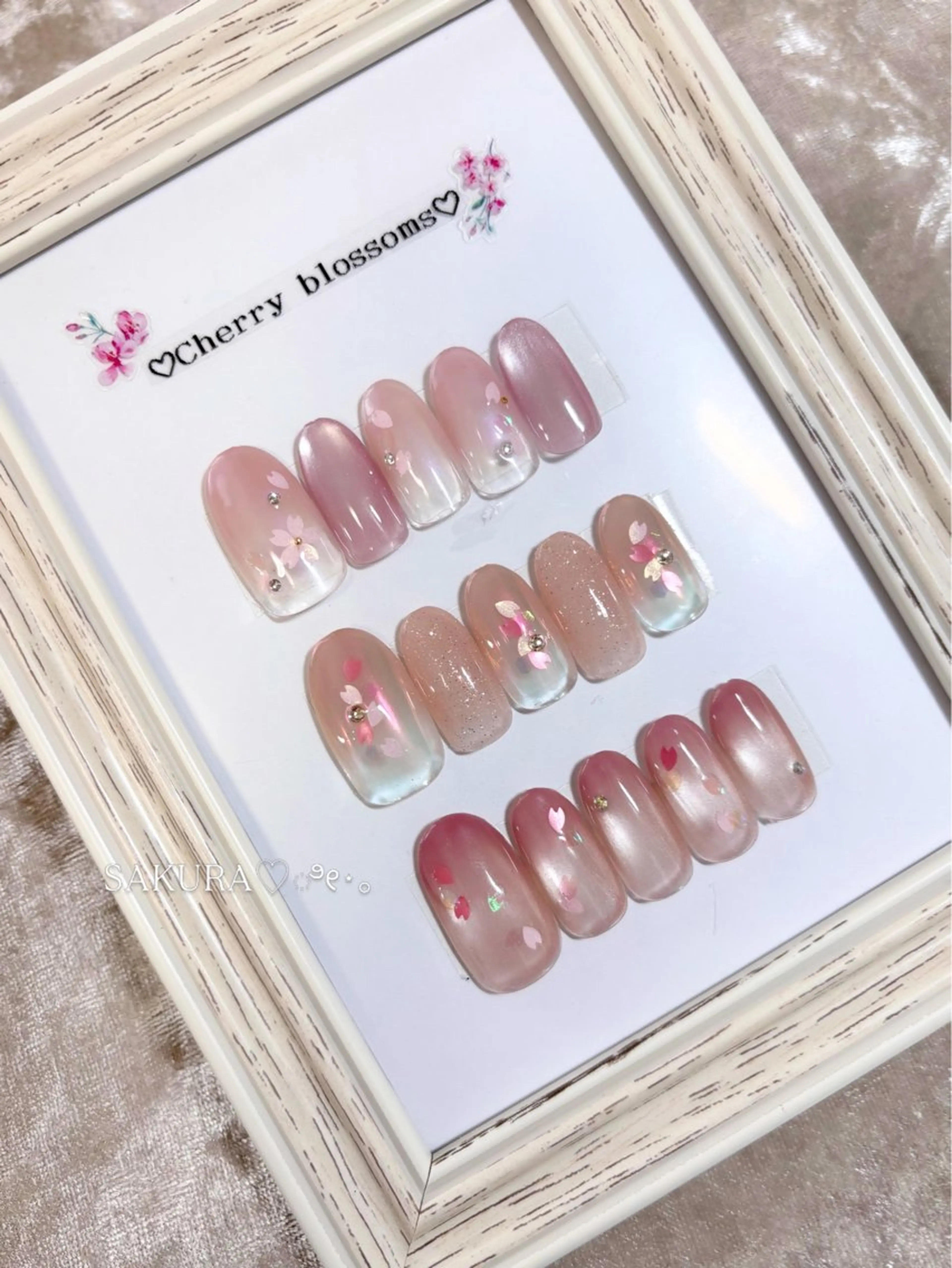 ネイル アートネイル 桜ネイル shimmer nailsのネイルデザイン
