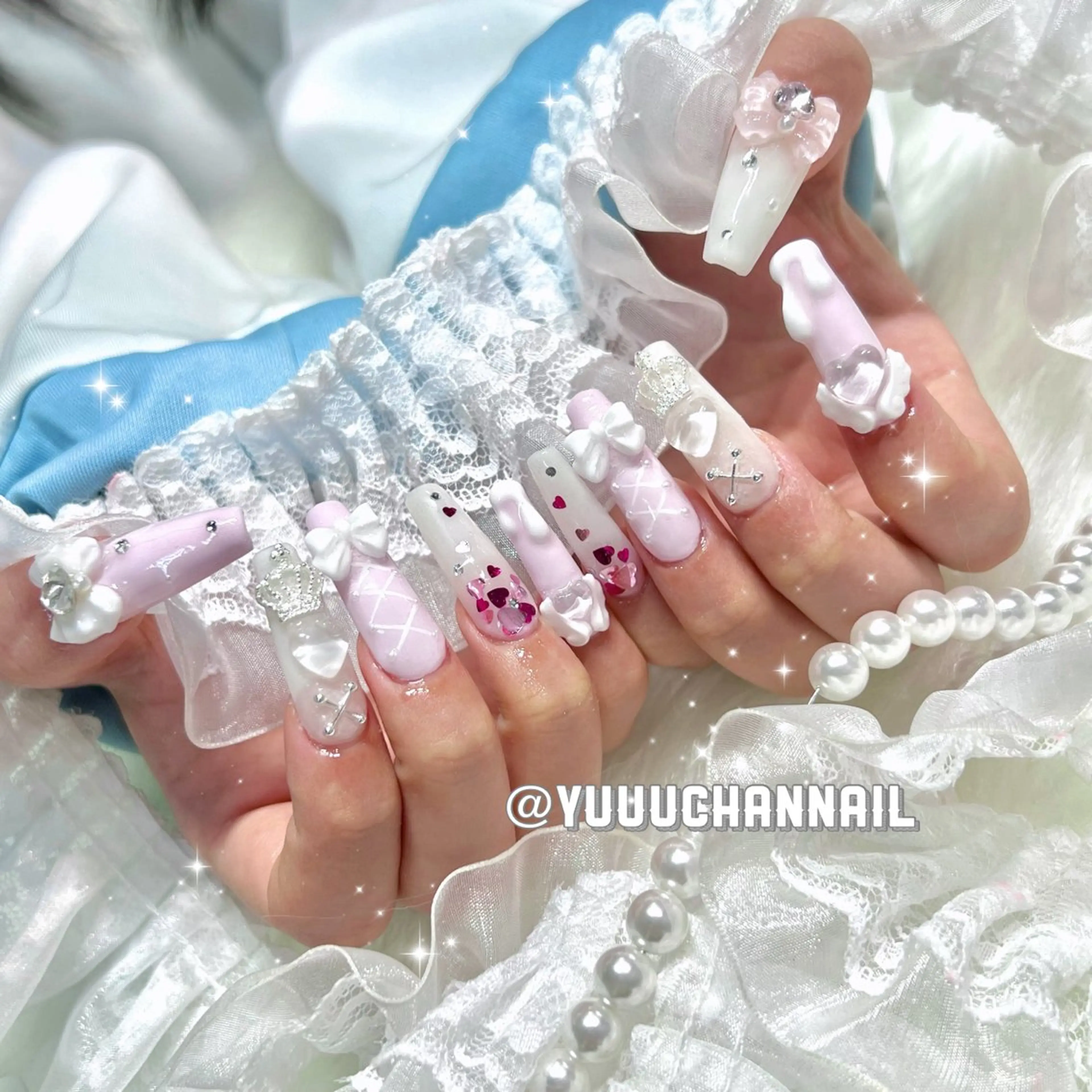 ネイル 痛ネイル🩷渋谷 🧸Yunaのネイルデザイン