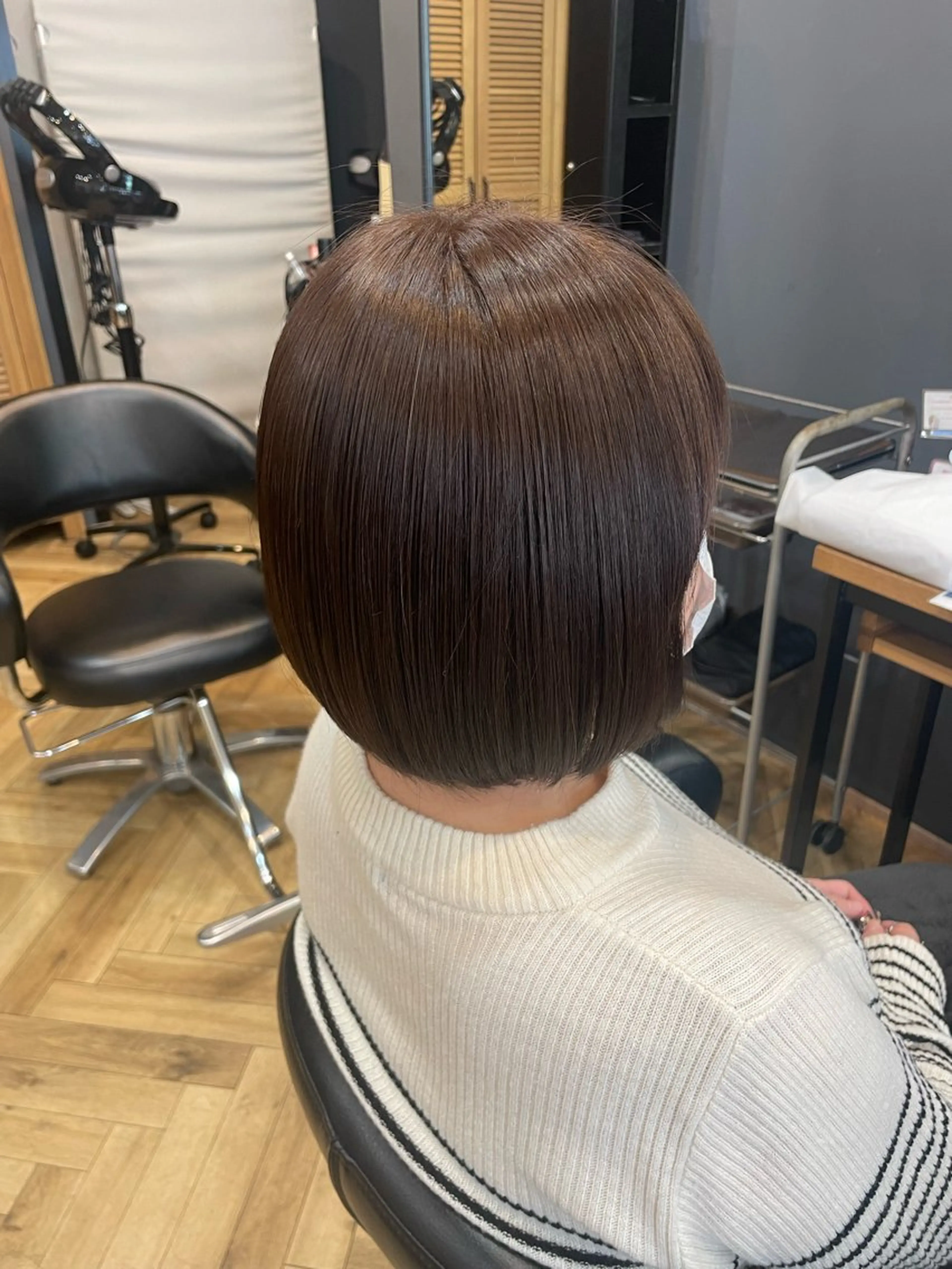 ショート 切りっぱなしボブ ボブ 鎌取/透明感カラー /ボブ/顔まわりのヘアスタイル