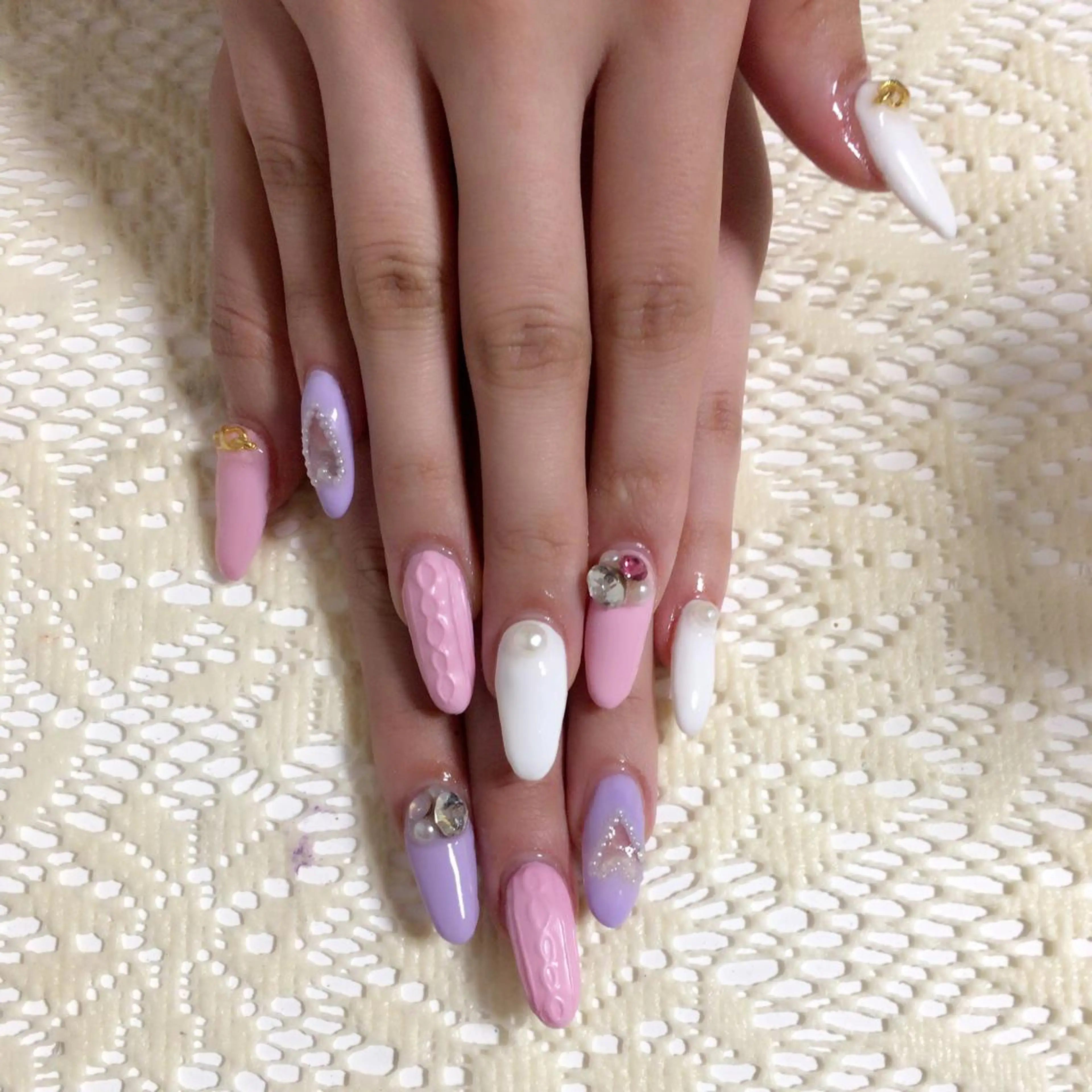 ネイル スカルプネイル 藤 あやのネイルデザイン