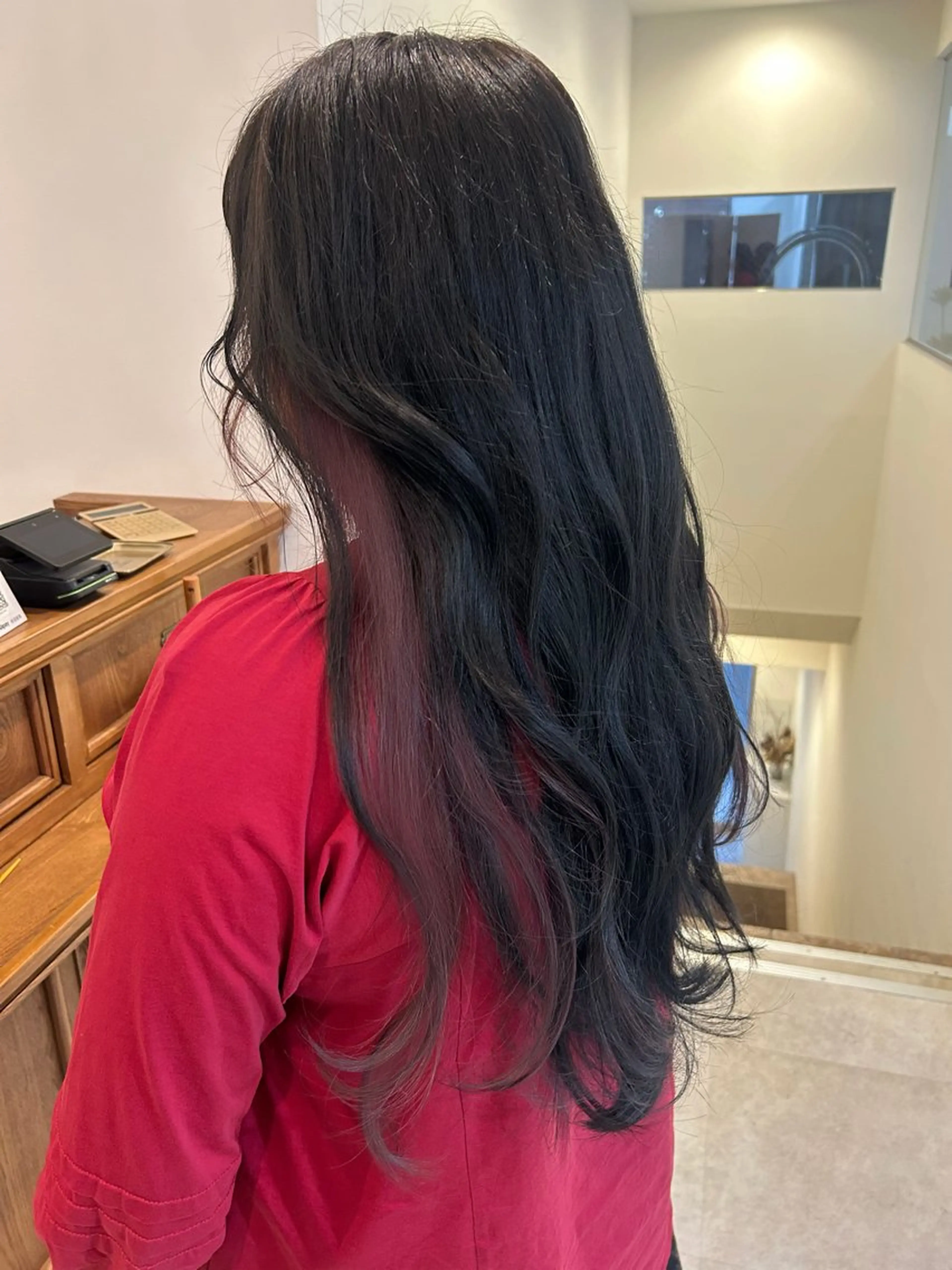 ミディアム カラー イヤリングカラー NAHO 🩵 透明感カラー🫧のヘアスタイル