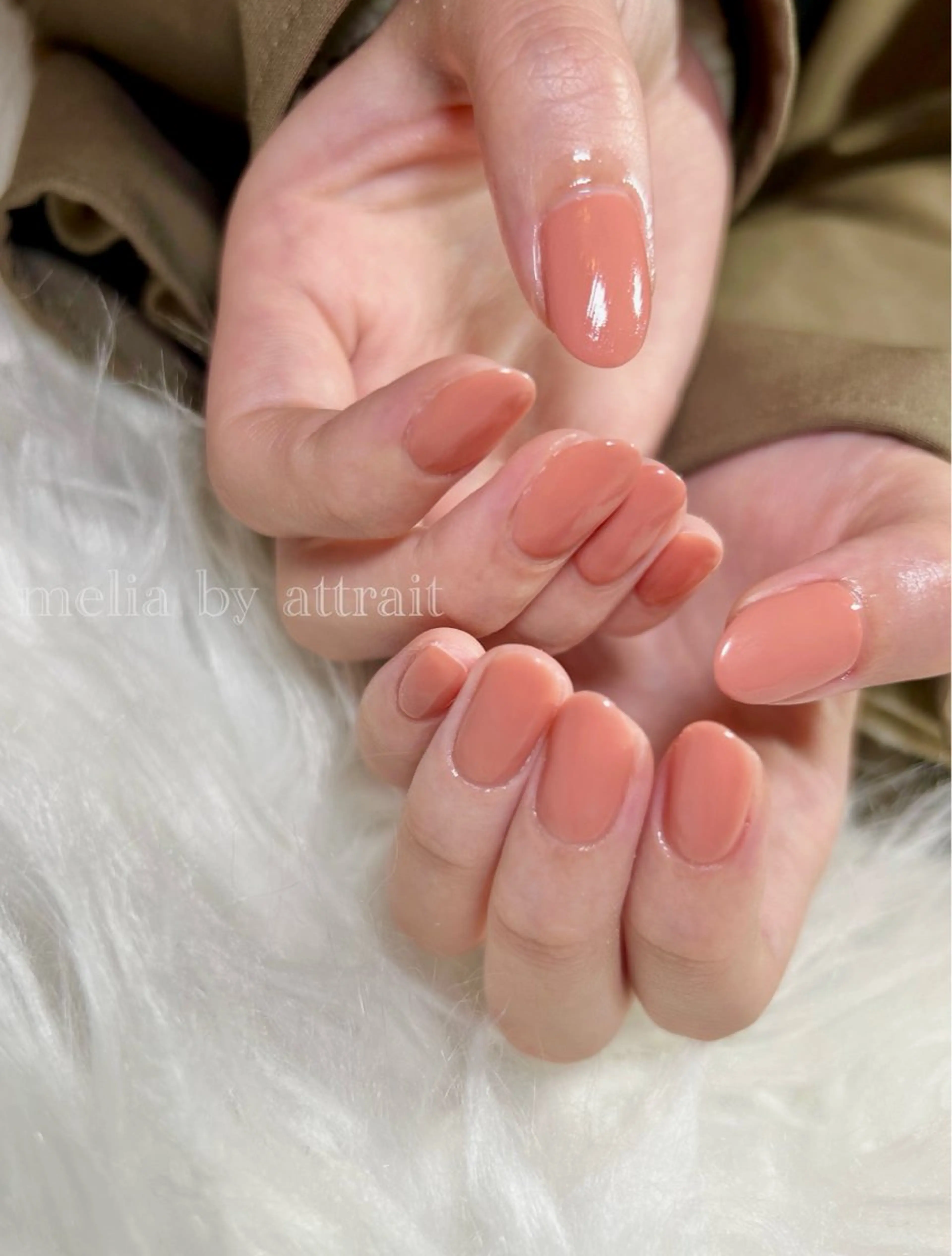 ネイル 春ネイル Melia　by attrait所属・Melia by attrait🌿杏のネイルデザイン