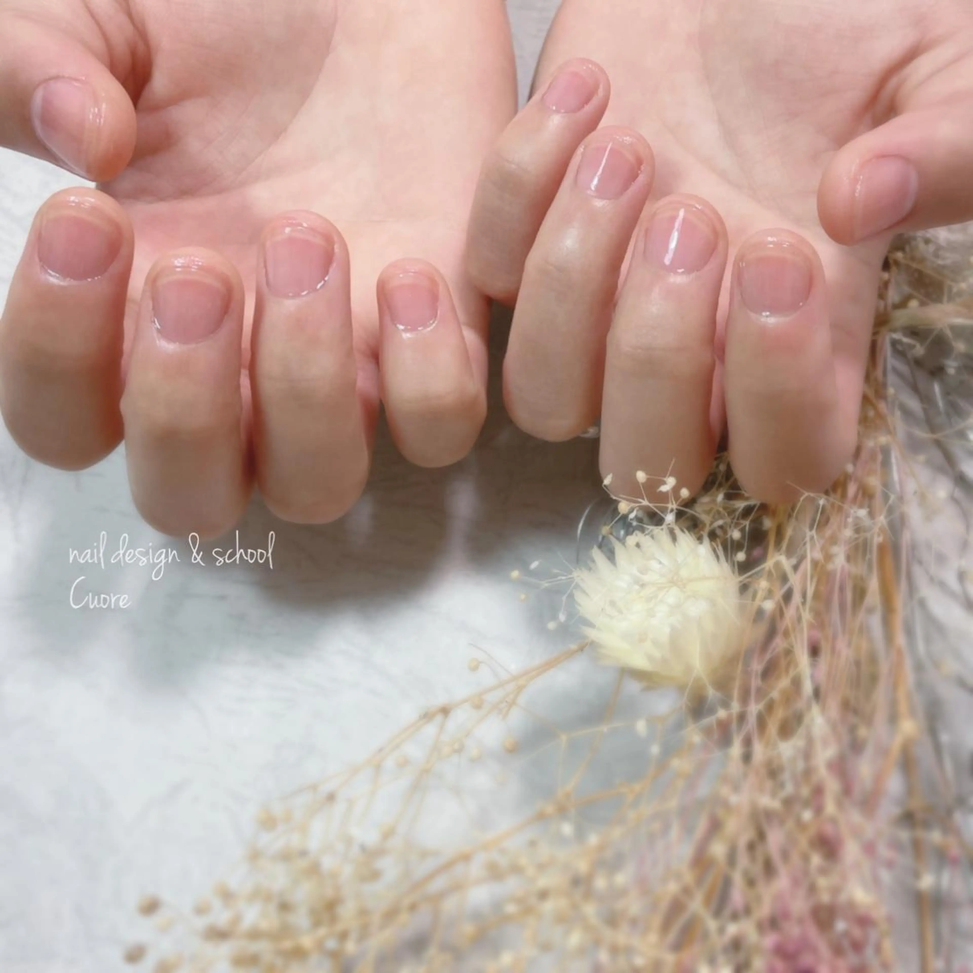 ネイル アートネイル ジェルネイル ニュアンスネイル シンプルネイル 春ネイル Cuore谷岡紗妃/ 宮崎台のネイルデザイン
