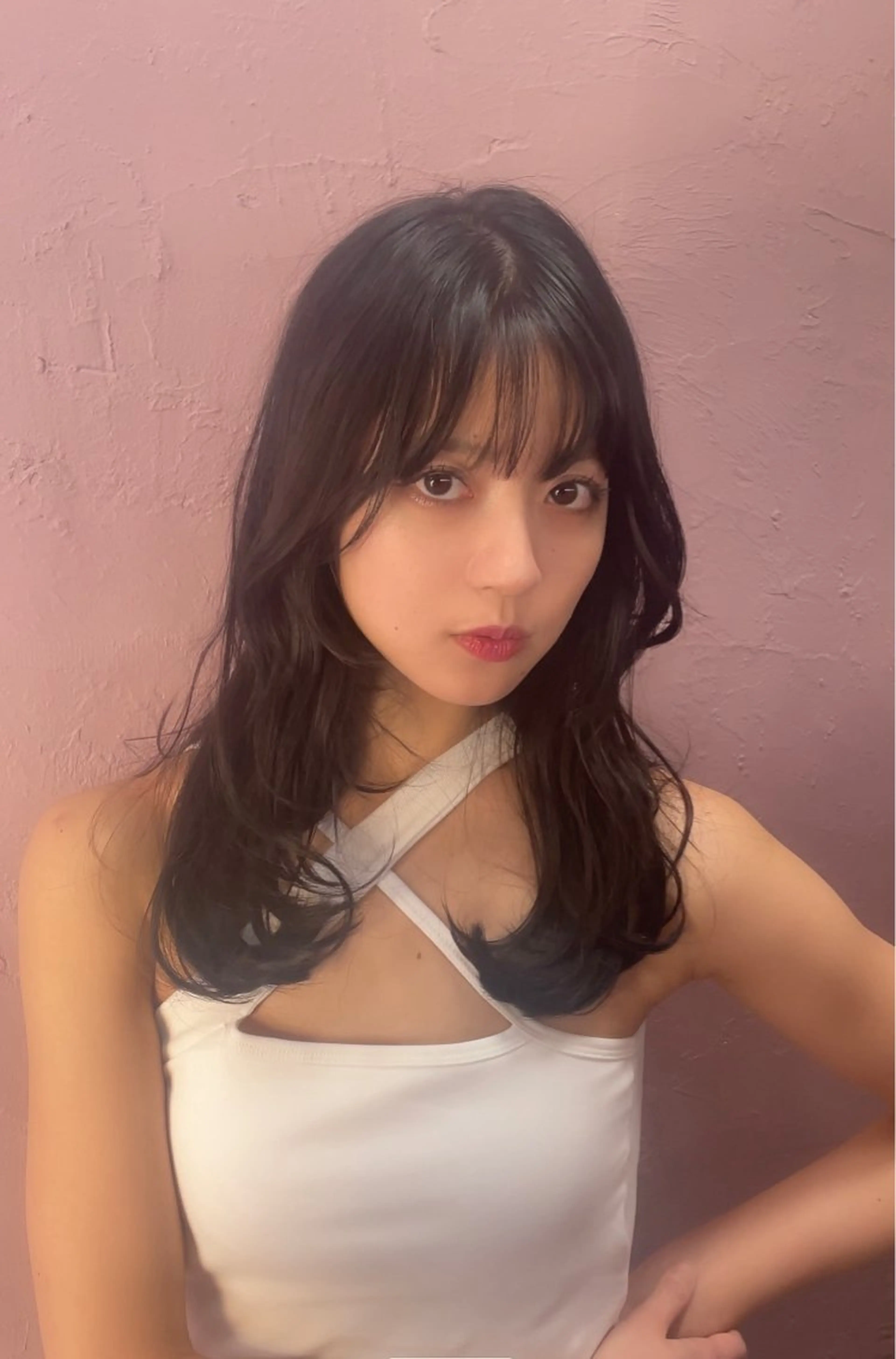 セミロング 韓国風ヘア レイヤーカット トリートメント 💐宮坂 歩💐のヘアスタイル