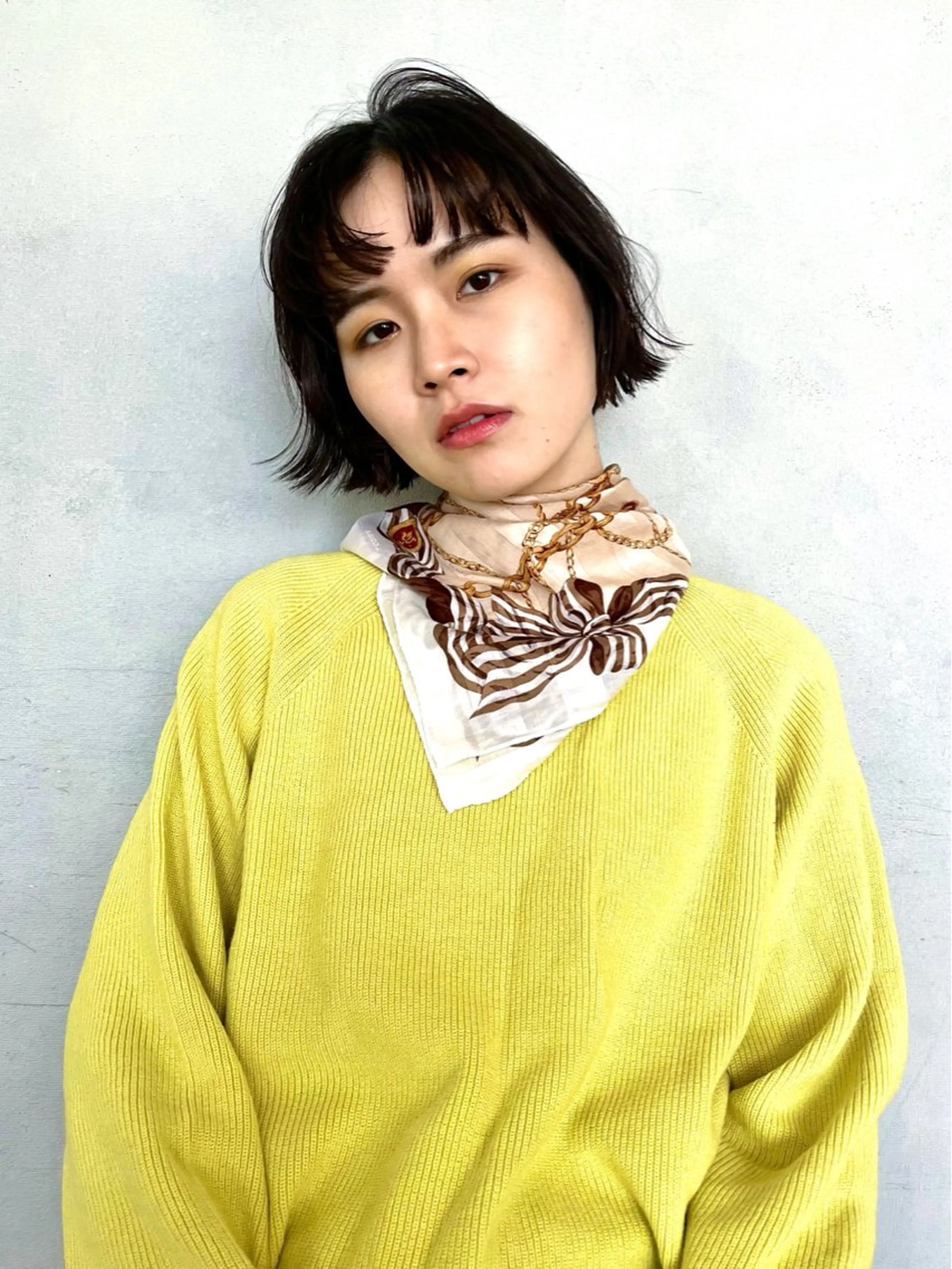 ショート カラー パーマ カット パーマ 地毛風ストレート ミニボブ🌷江梨🍎のヘアスタイル