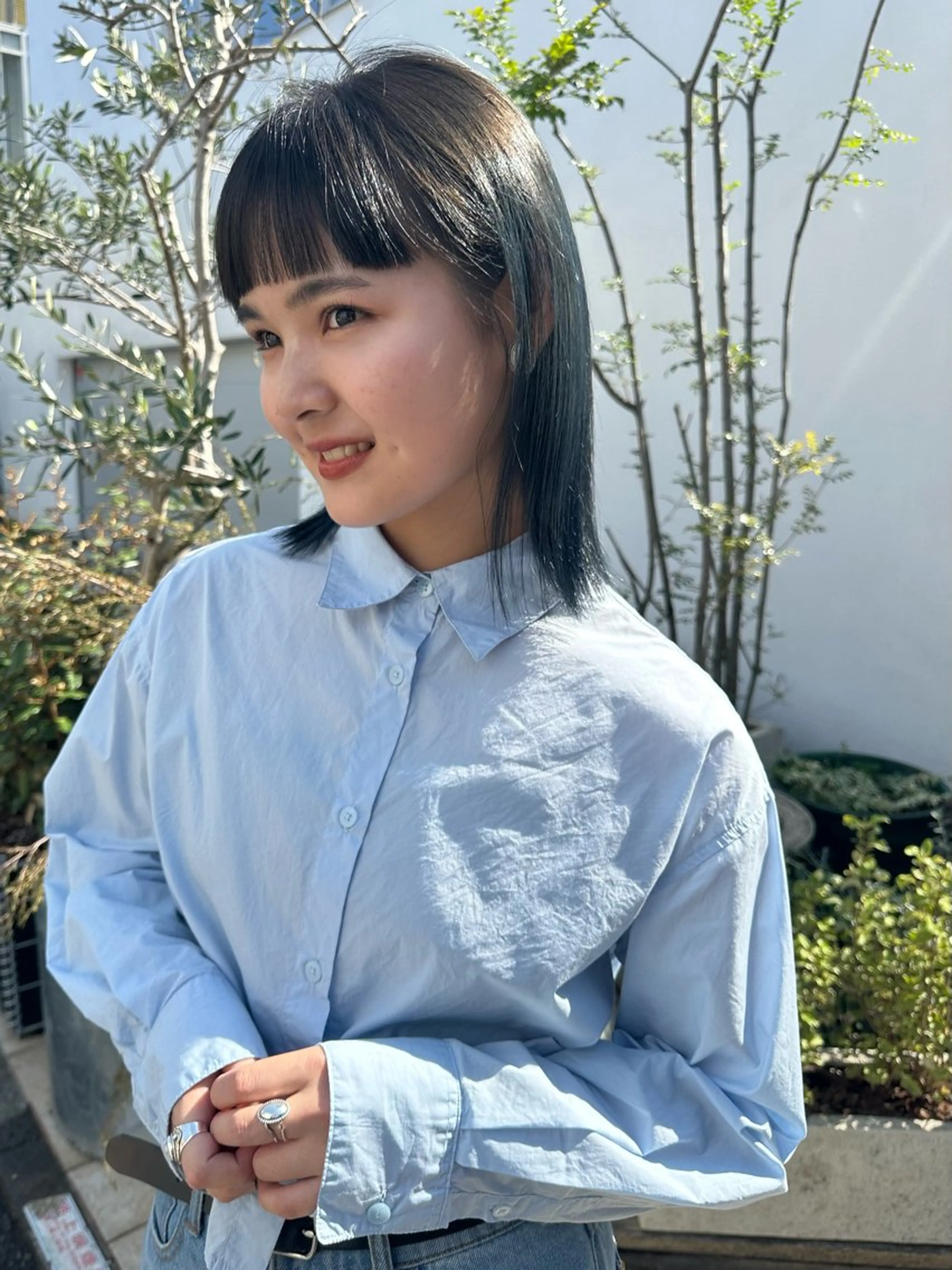 ミディアム カラー ボブ/似合わせカット /ニュアンスカラーのヘアスタイル