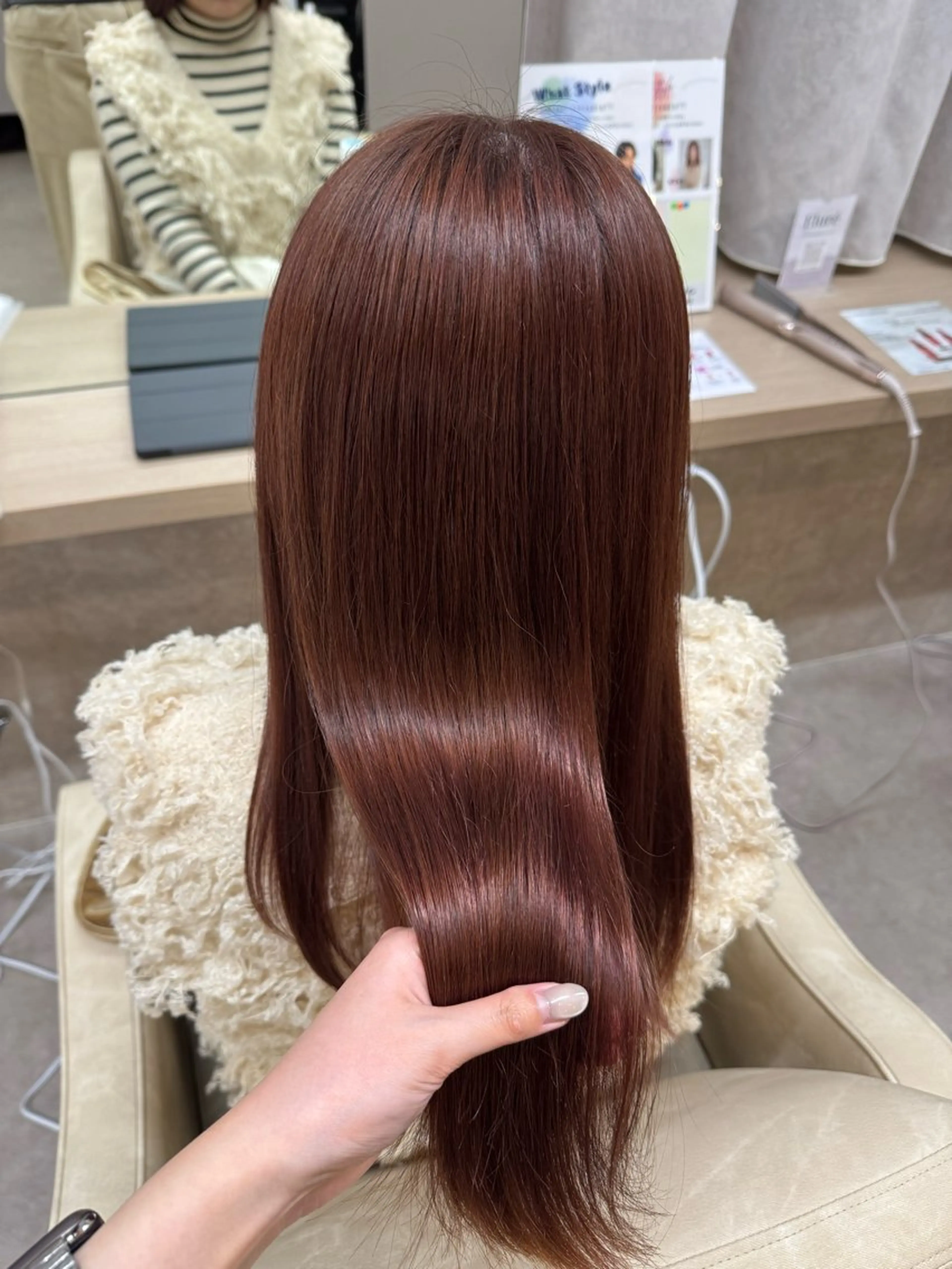 ロング カット ヘアカラー トリートメント ともか/美髪透明感 カラー/顔周りカットのヘアスタイル