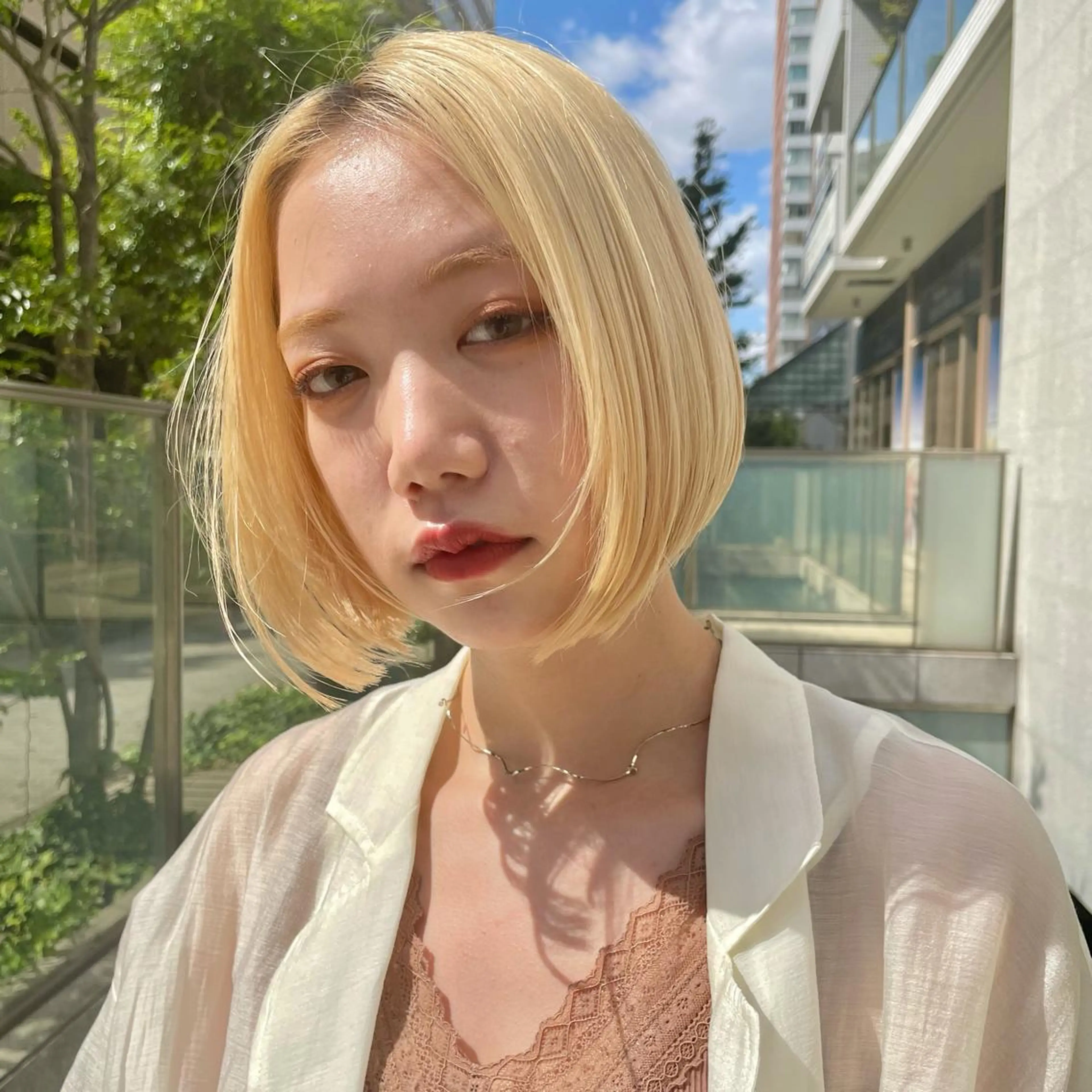 ミディアム ブリーチカラー特化 碇　英朗のヘアスタイル