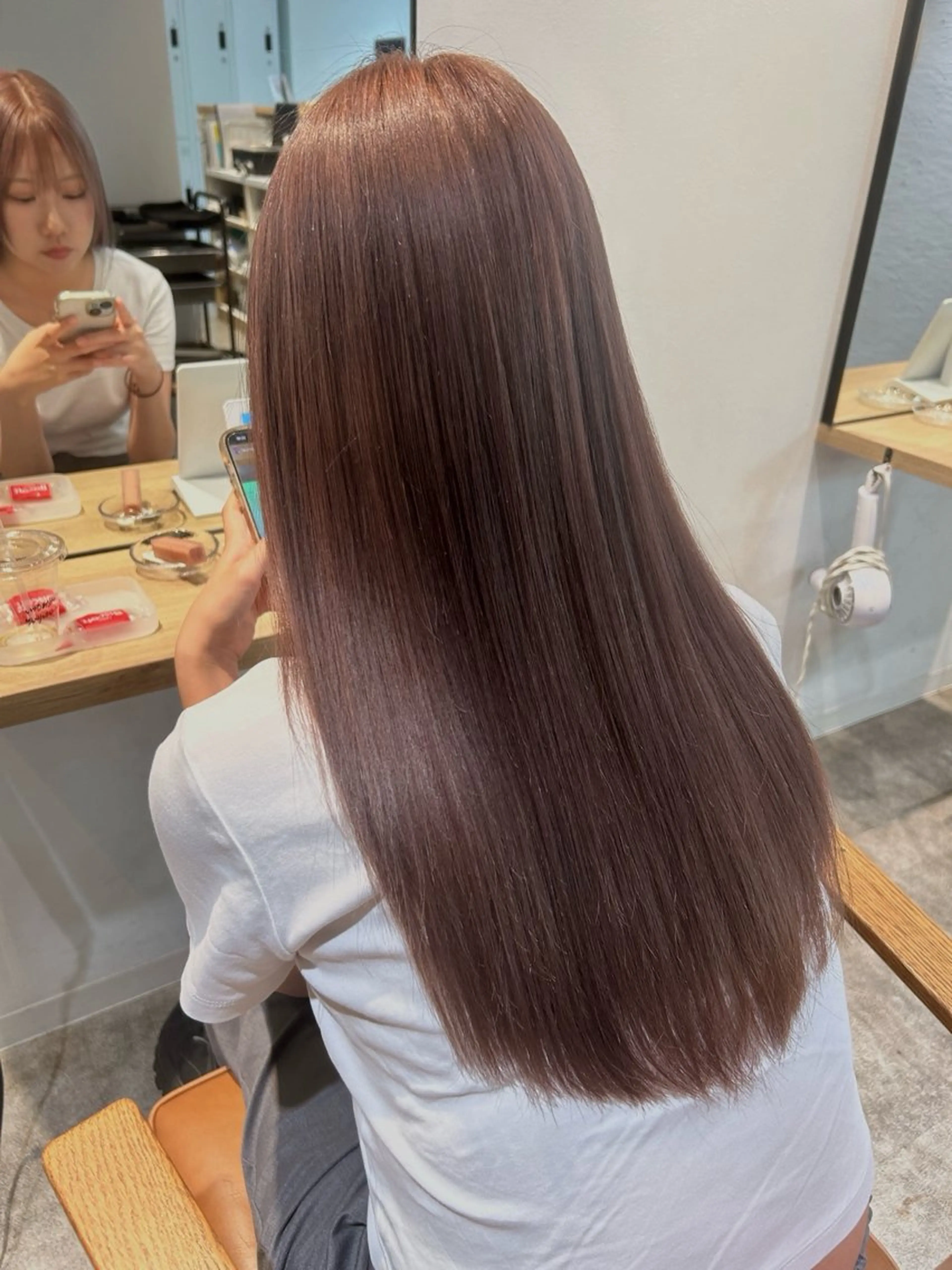 セミロング カラー トリートメント カット ヘアカラー トリートメント 髪質改善特化型美容師 🫧岡本璃来🫧のヘアスタイル