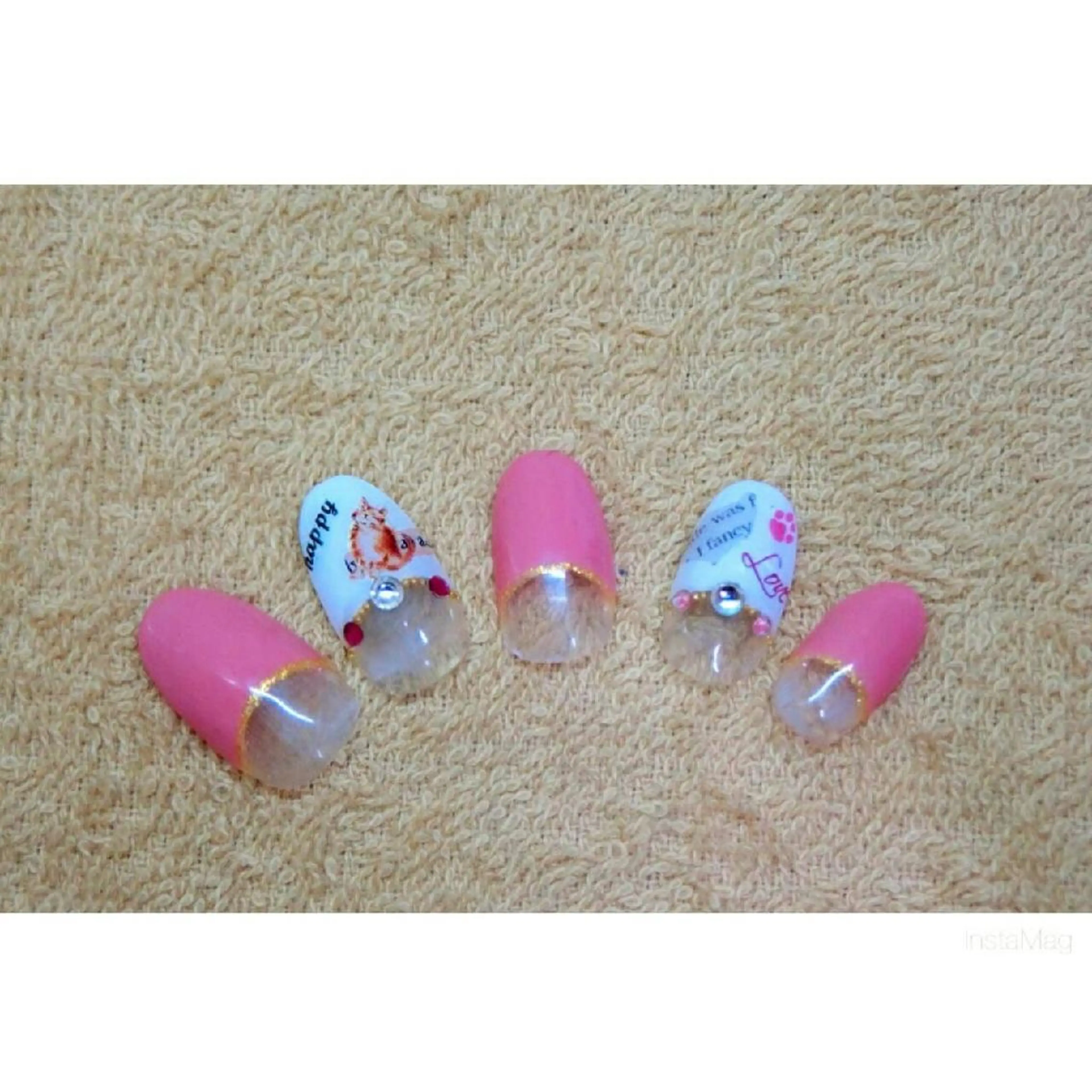 ネイル 痛ネイル/ワンホン/ フィルイン/長さだしのネイルデザイン