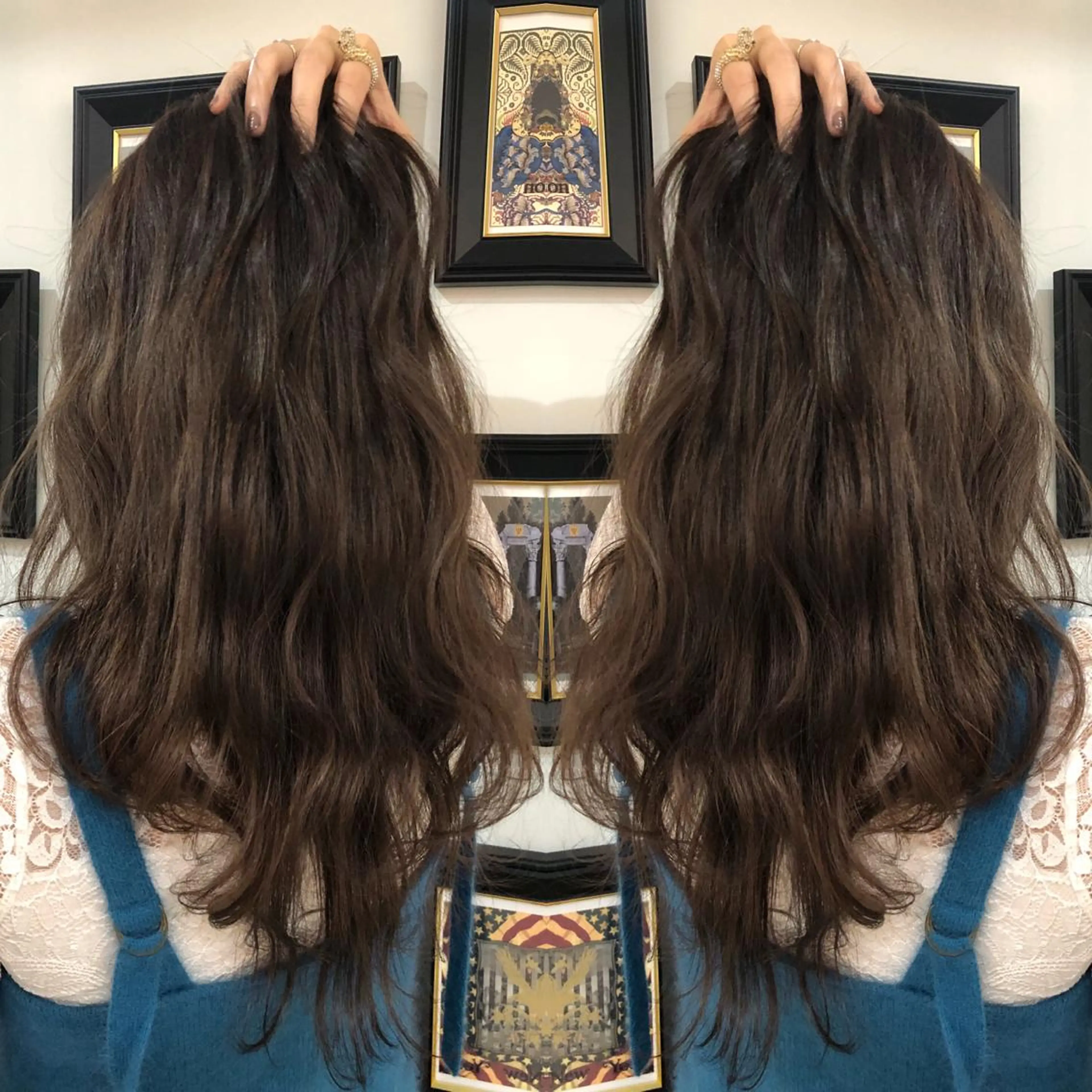 ロング カラー アッシュ M IIのヘアスタイル