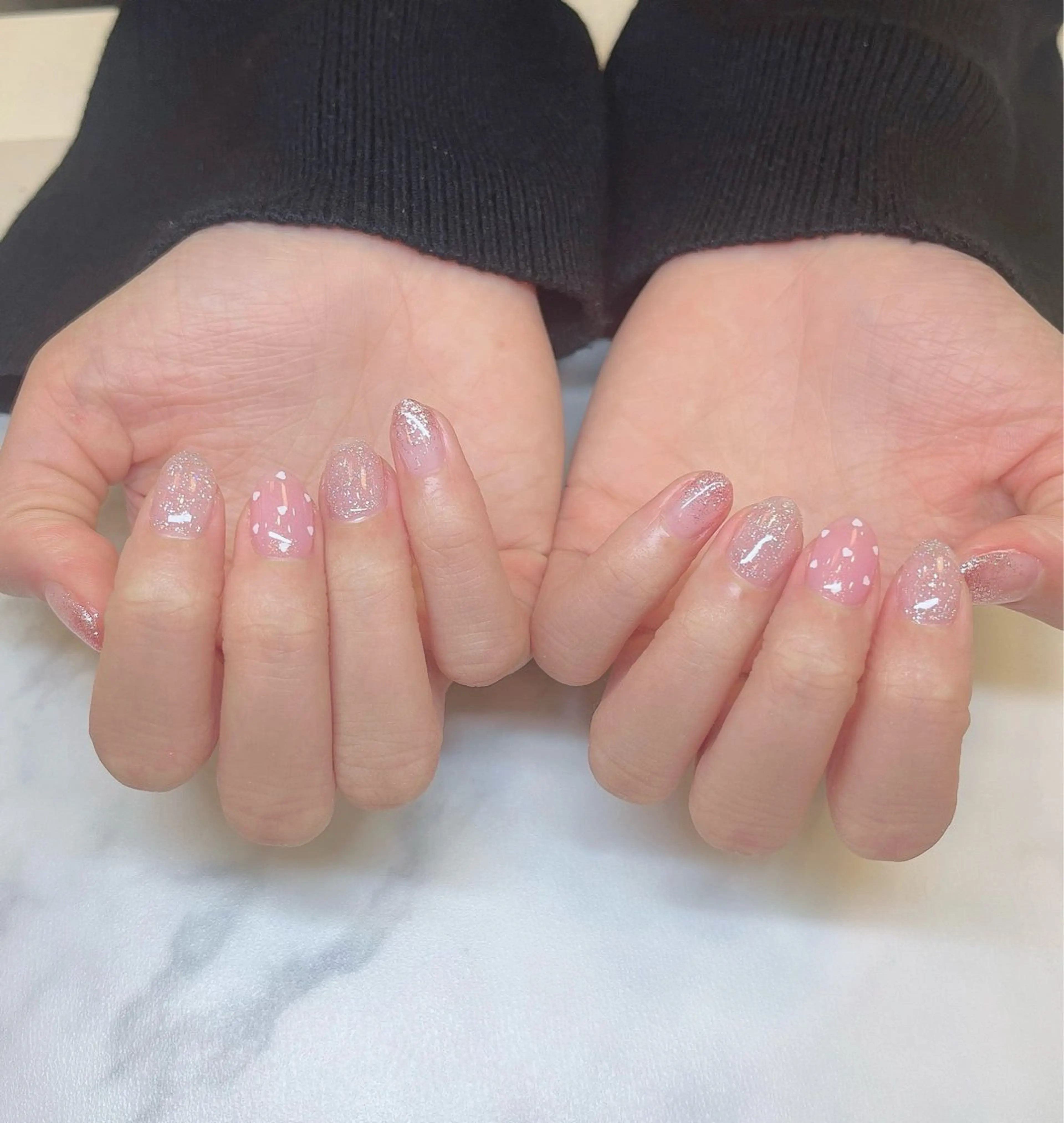 ネイル ラメ(グリッター) ハンドネイル 渡邉 真衣のネイルデザイン