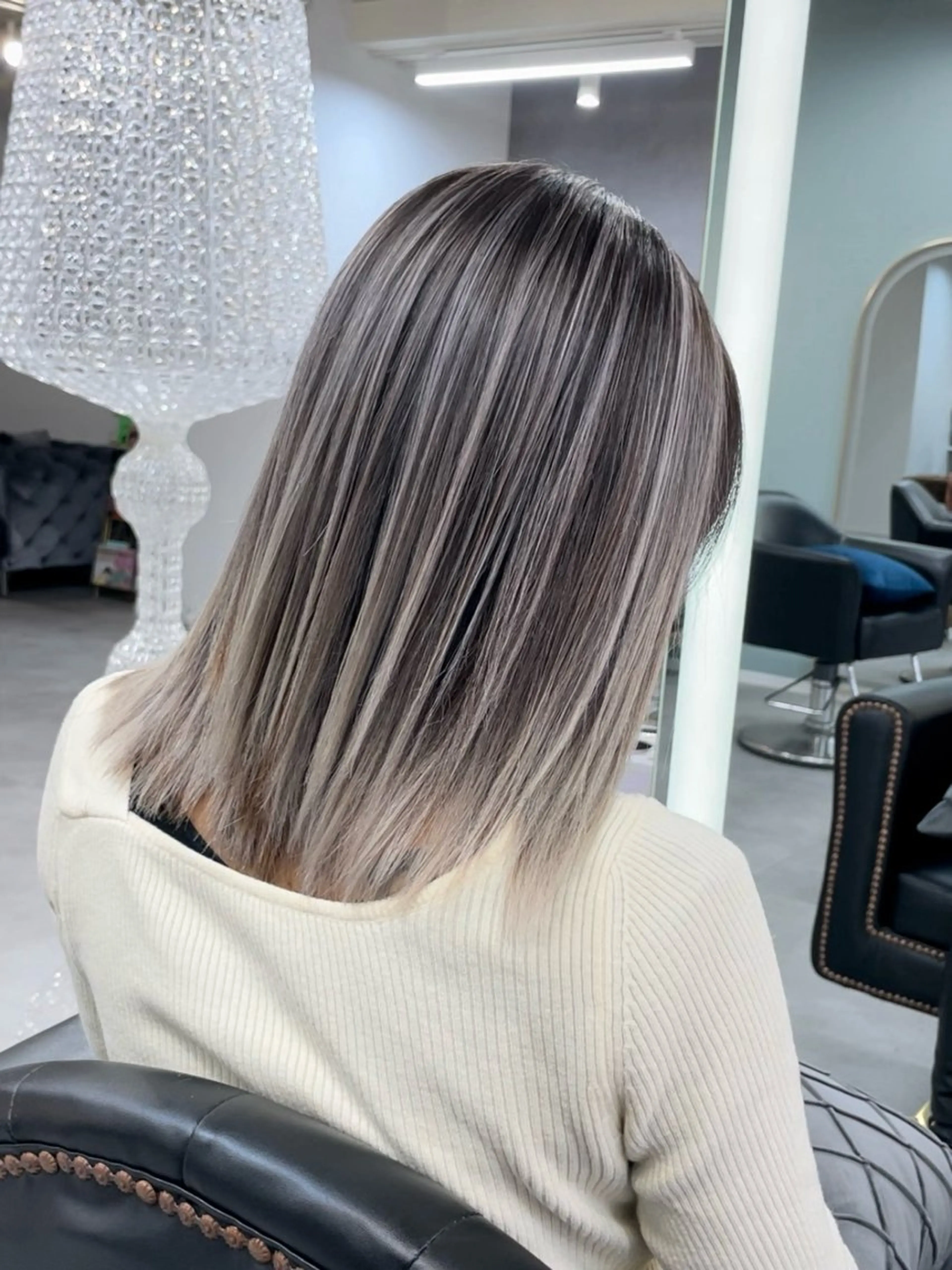 ミディアム senjyu GINZA所属・バレイヤージュ/ハイ ライト/庄司鉄平のヘアスタイル