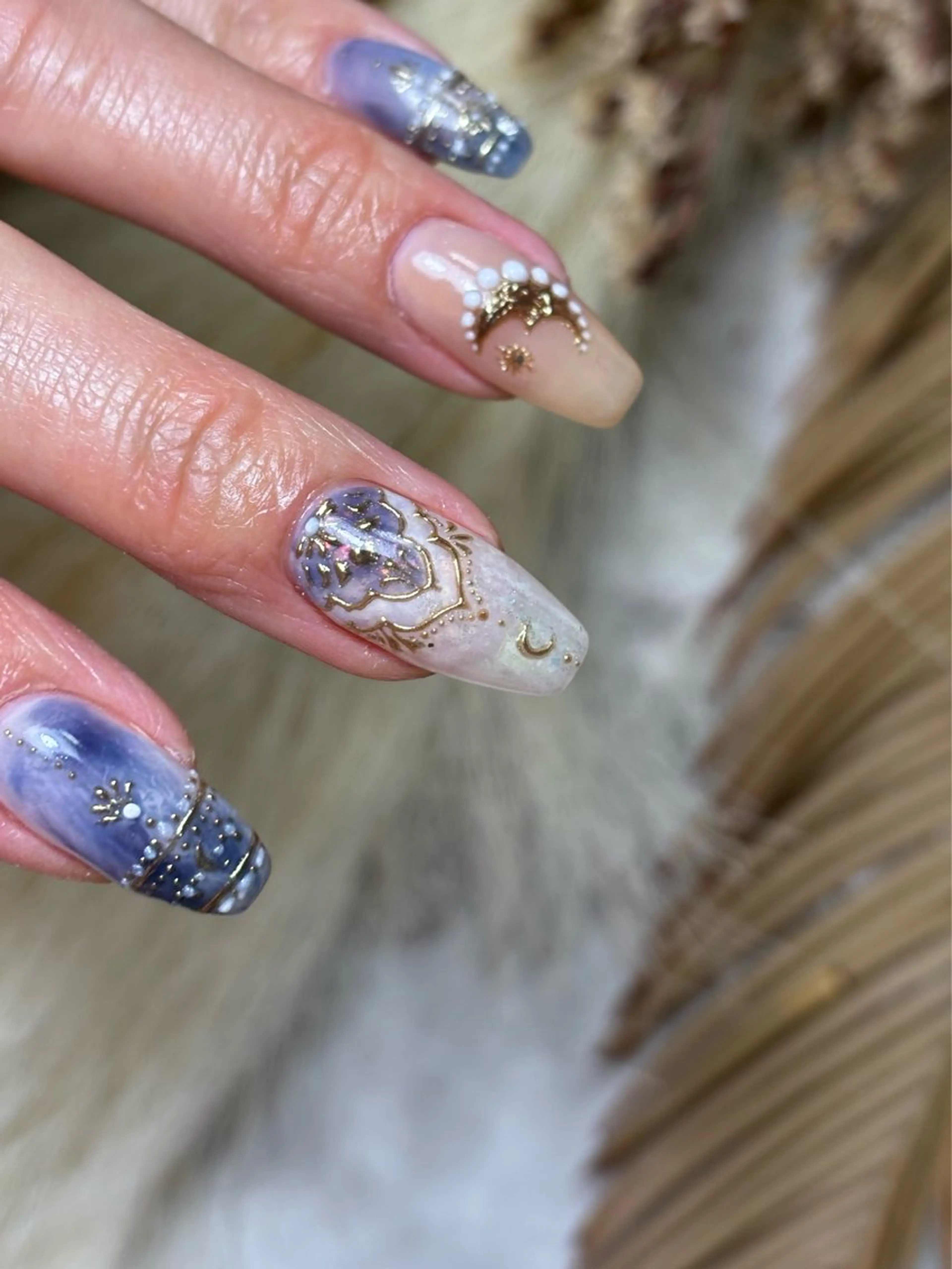 ネイル アートネイル 大理石ネイル(マーブル) ニュアンスネイル スカルプネイル Nailsalon E's cafeのネイルデザイン