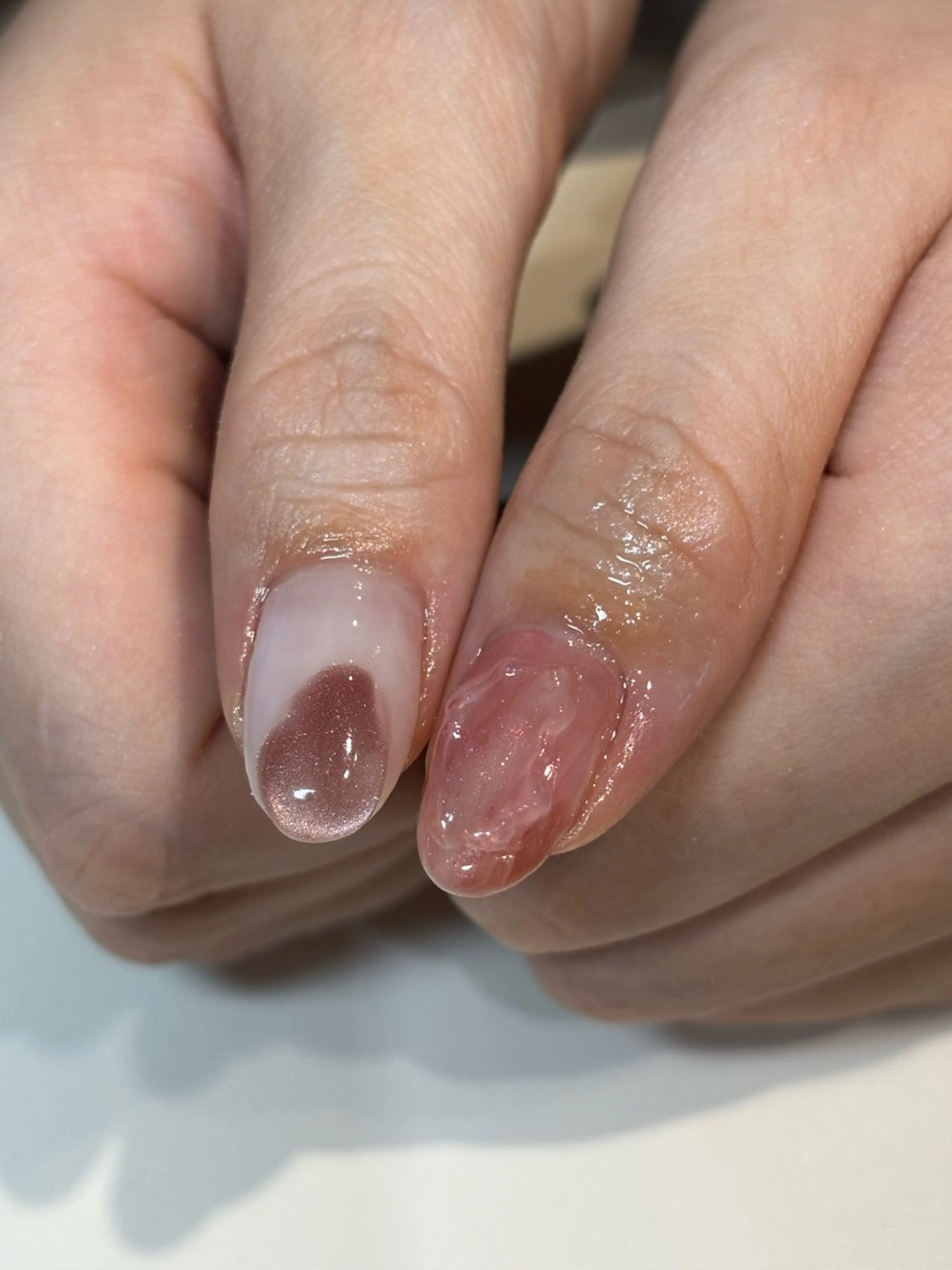 ネイル フットネイル フレンチネイル ジェルネイル グラデーション マグネットネイル ハンドネイル ヘアー.ネイル二刀流 misa🫧のヘアスタイル