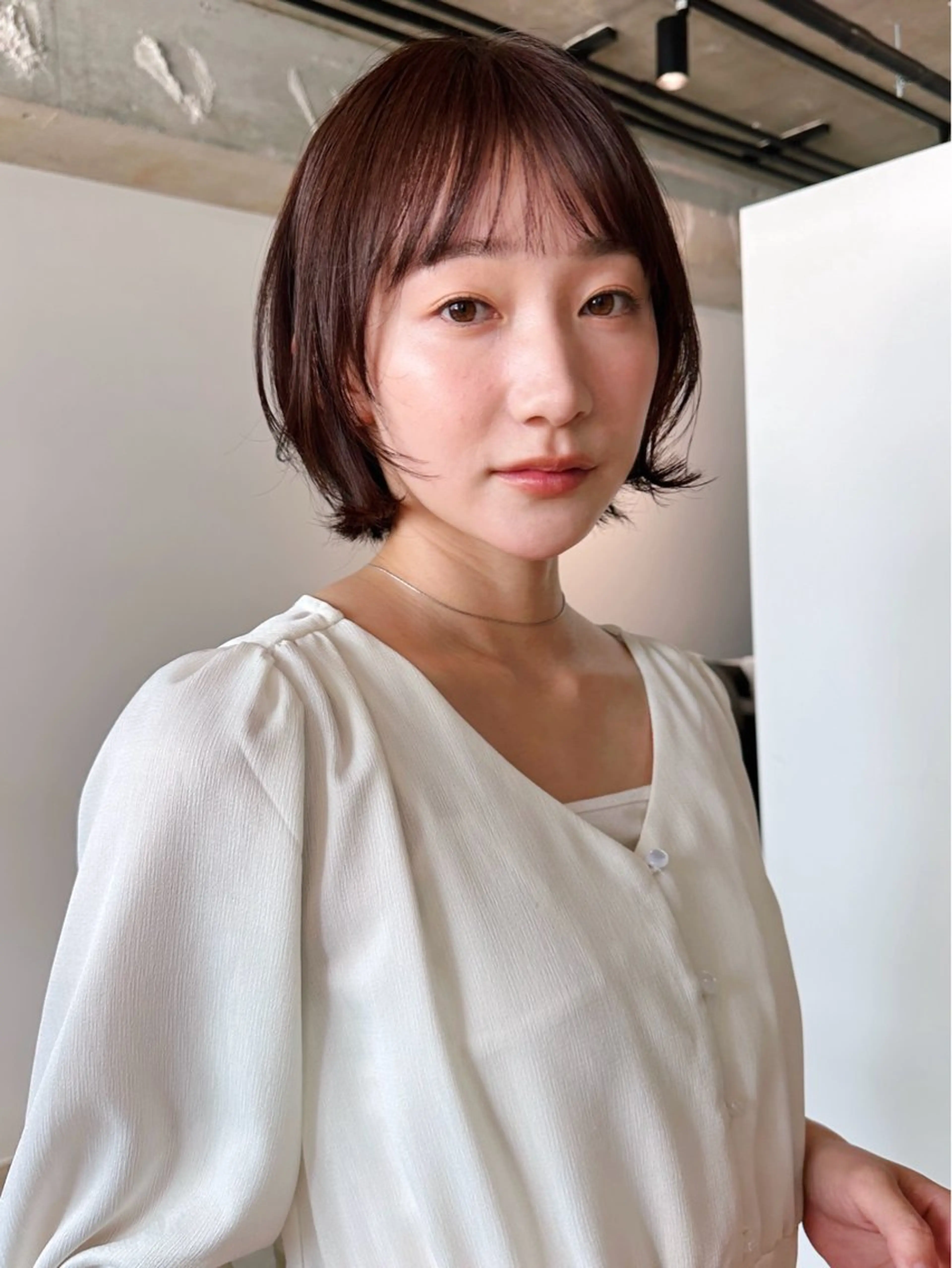 ショート カラー パーマ 🫧小顔×似合わせ× 透明感カラー🫧のヘアスタイル