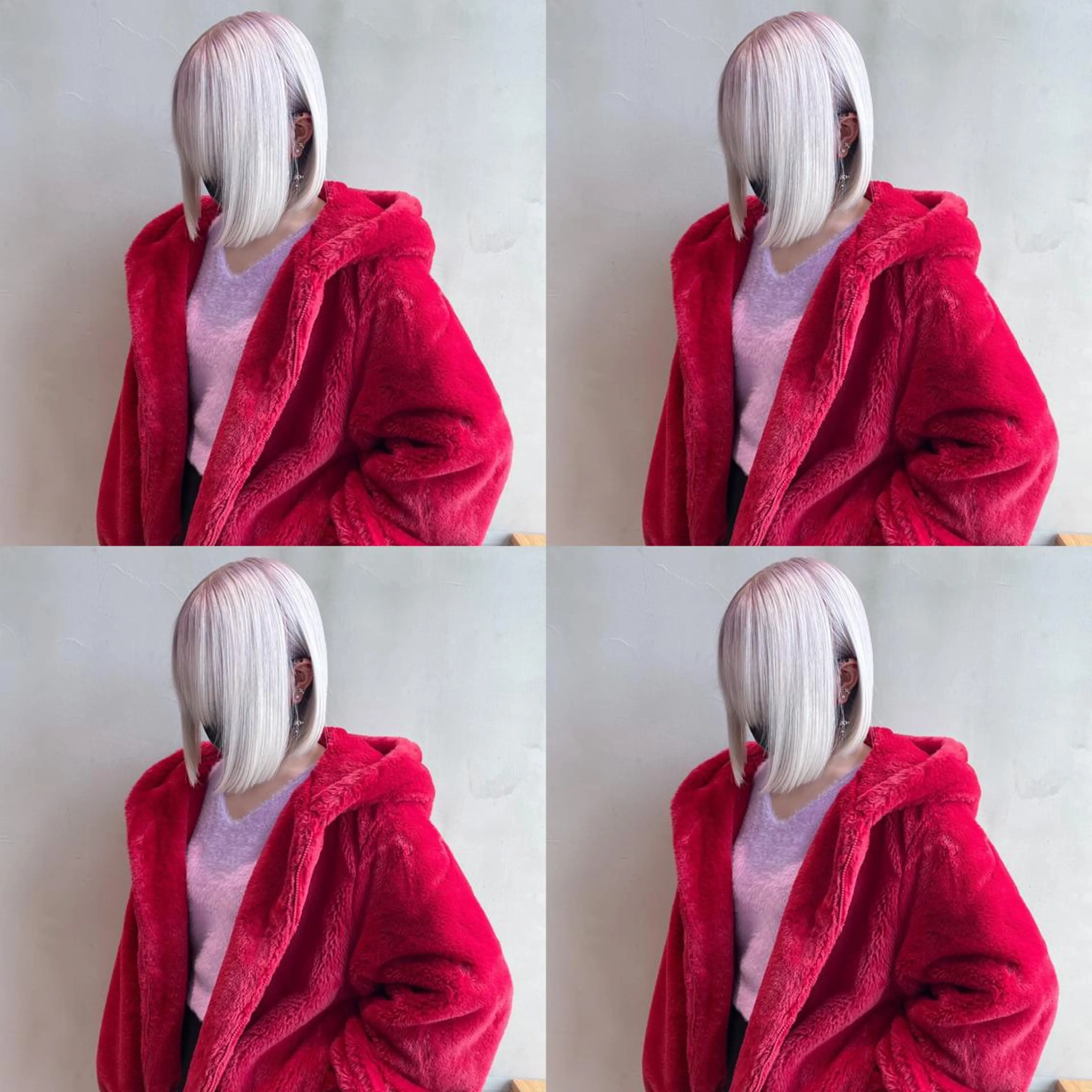 ミディアム カラー ブリーチ カット ヘアカラー トリートメント ヘアセット 💜ハイトーン💛 マジカルかいちゃんのヘアスタイル