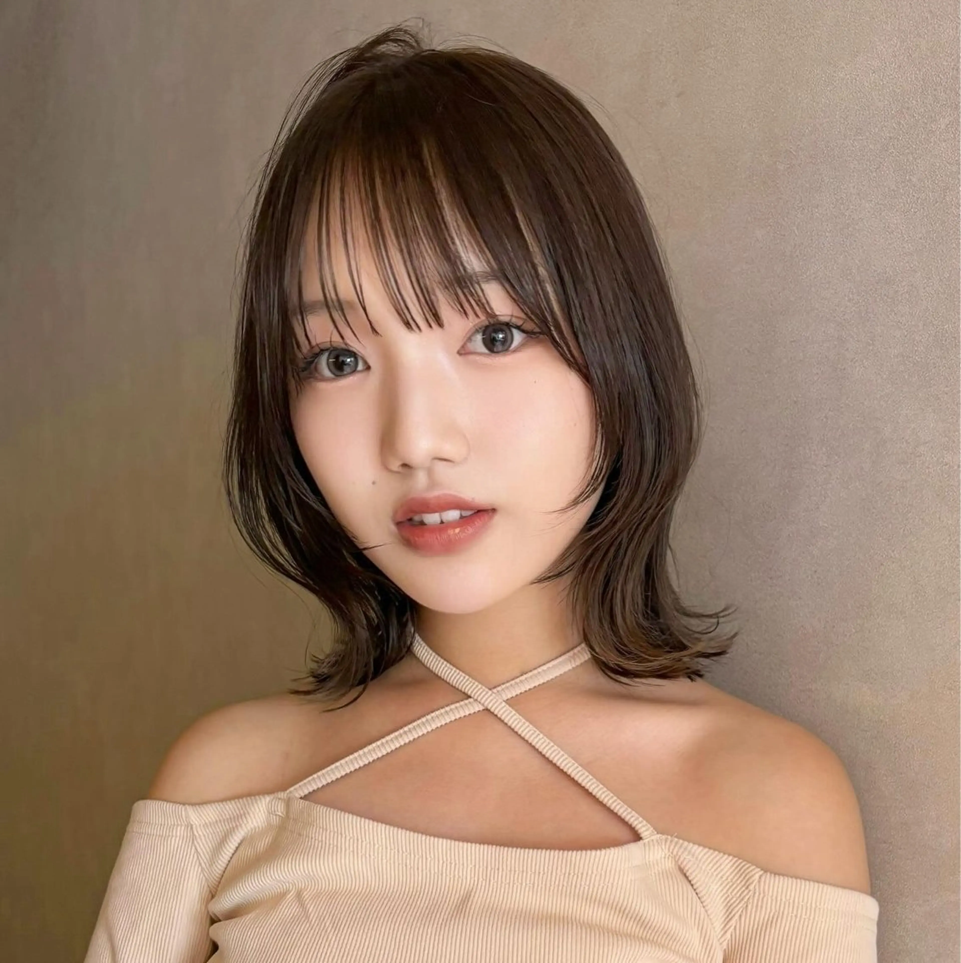 ミディアム カラー ボブ特化型美容師/赤 み消しカラー/ももかのヘアスタイル