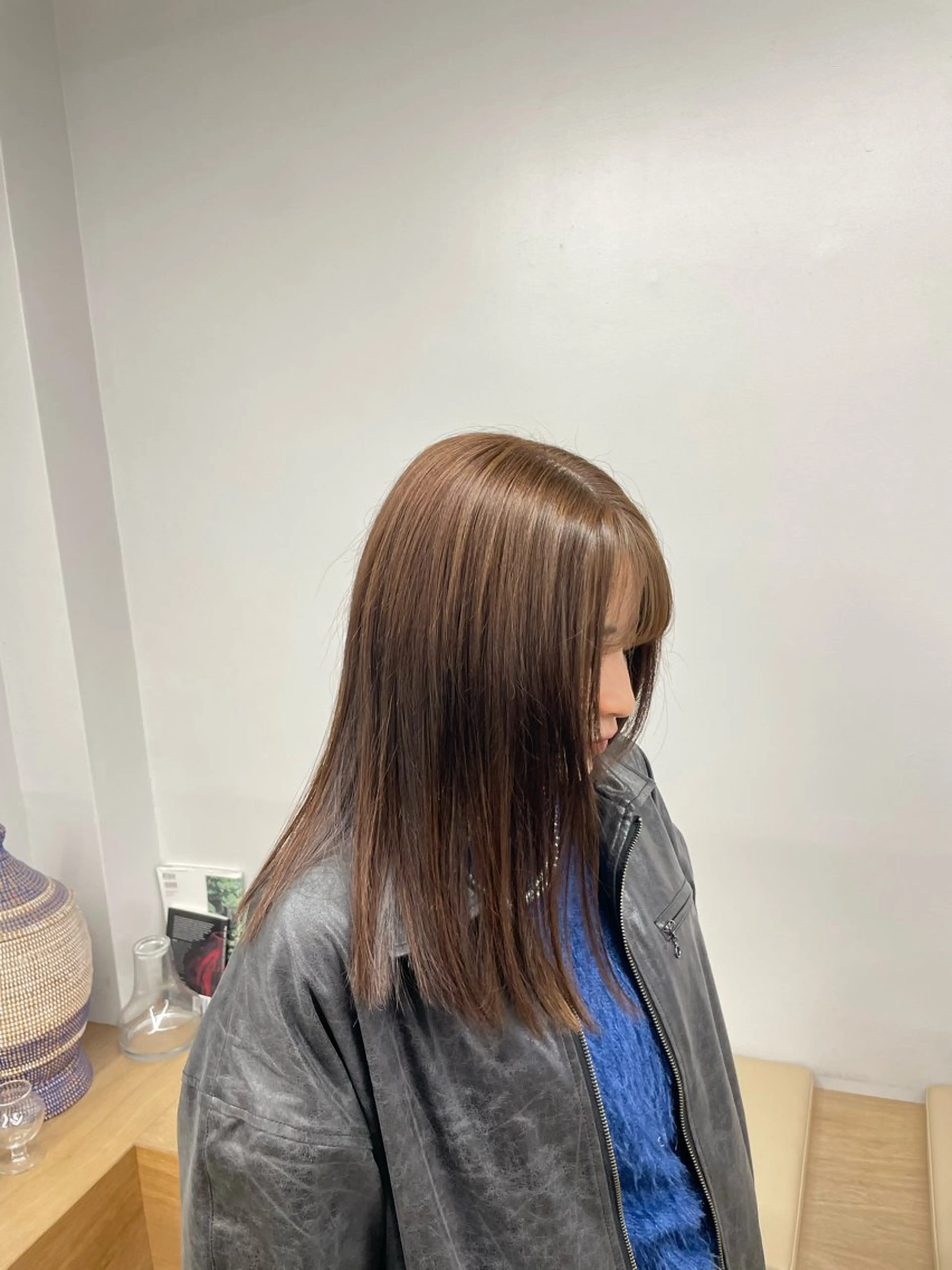 セミロング カラー ベージュカラー 神田 凜音のヘアスタイル