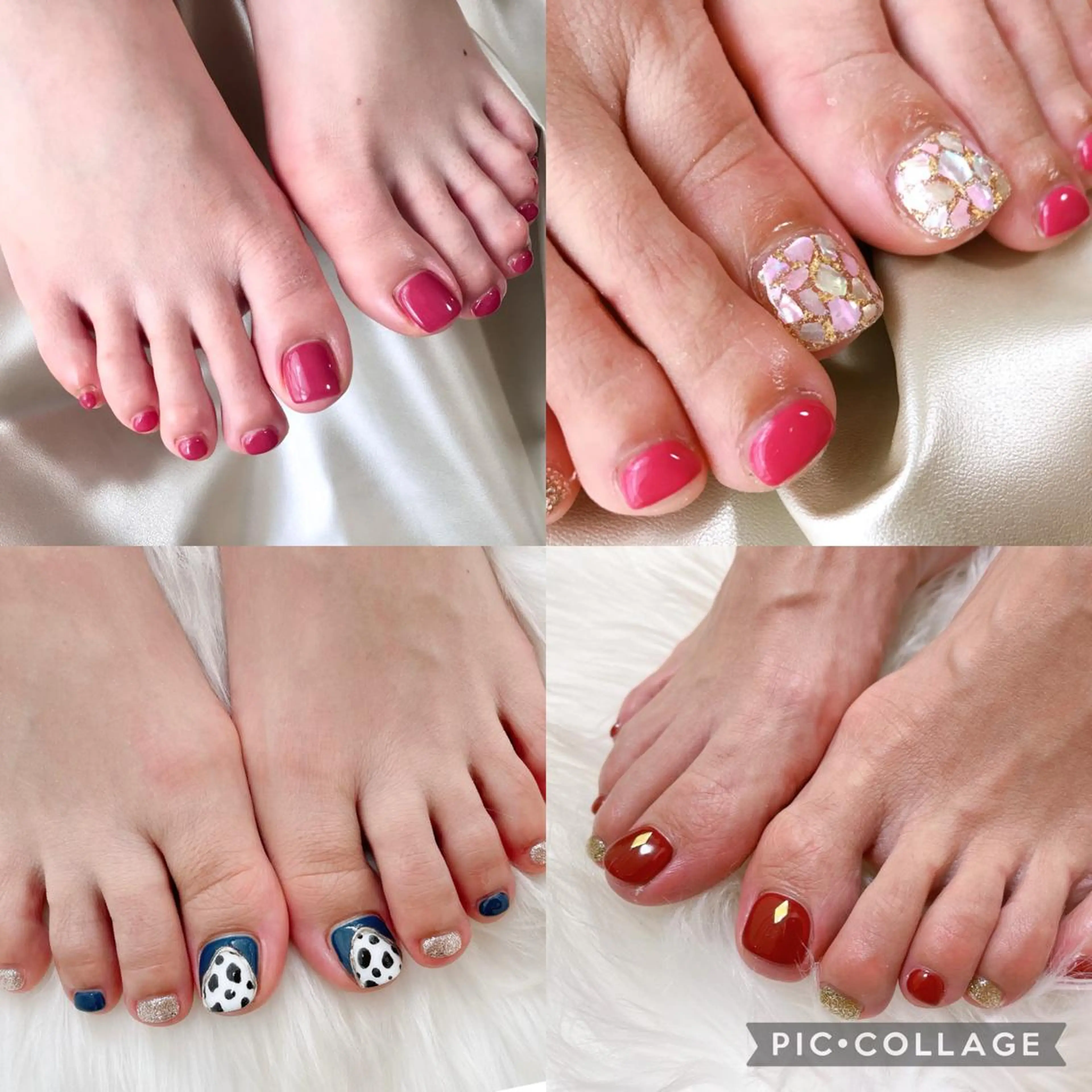 ネイル フットネイル マグネットネイル マグネットワンカラー ミラーネイル ワンカラーネイル Mogu nail 二子玉川のネイルデザイン