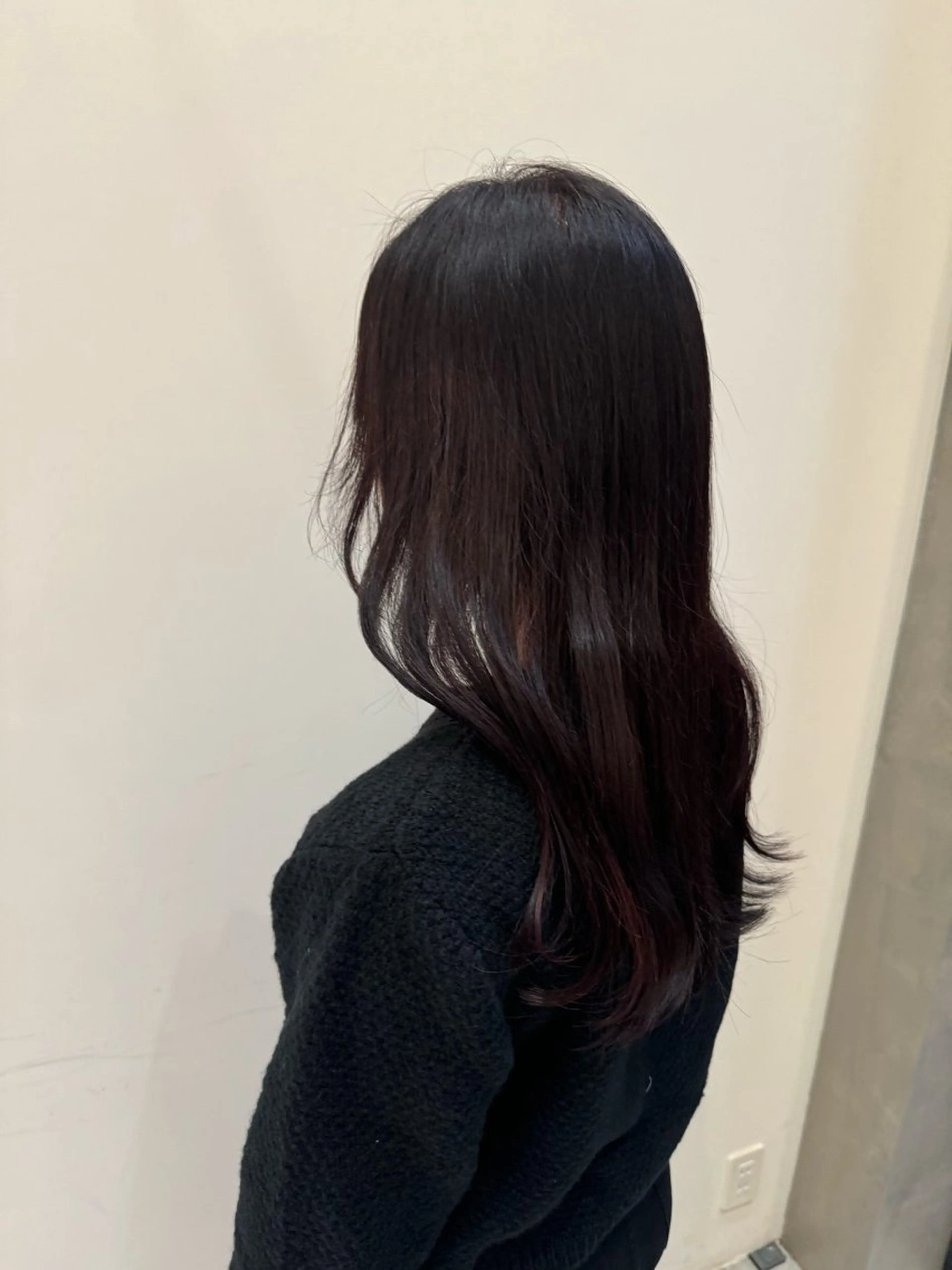 ロング カット ヘアカラー トリートメント 透明感カラー/顔周り カット/レイヤーにかのヘアスタイル