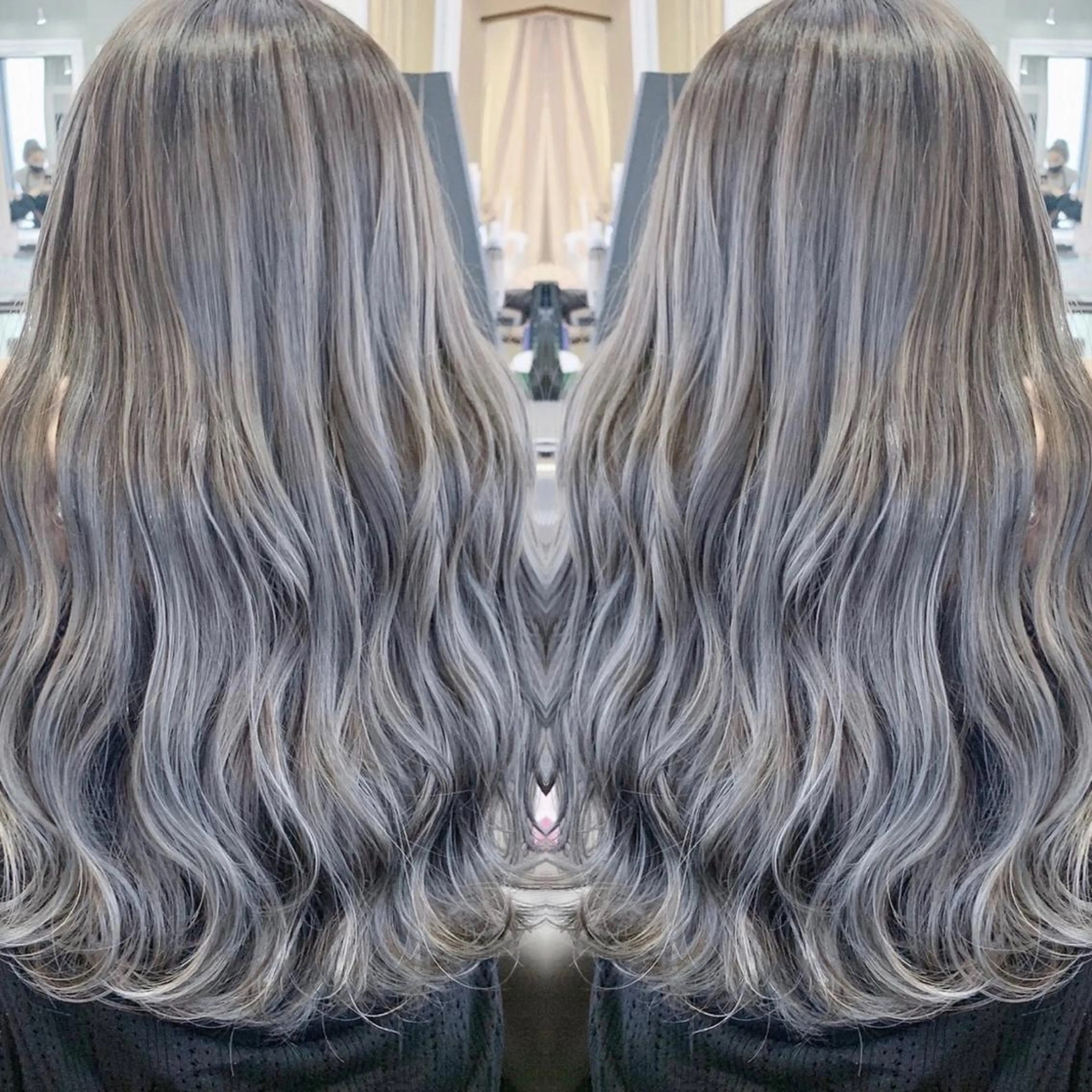 ロング シールエクステ ボブ エクステ ハイライト 髪質改善 エクステ シール、 ハネエクステのヘアスタイル