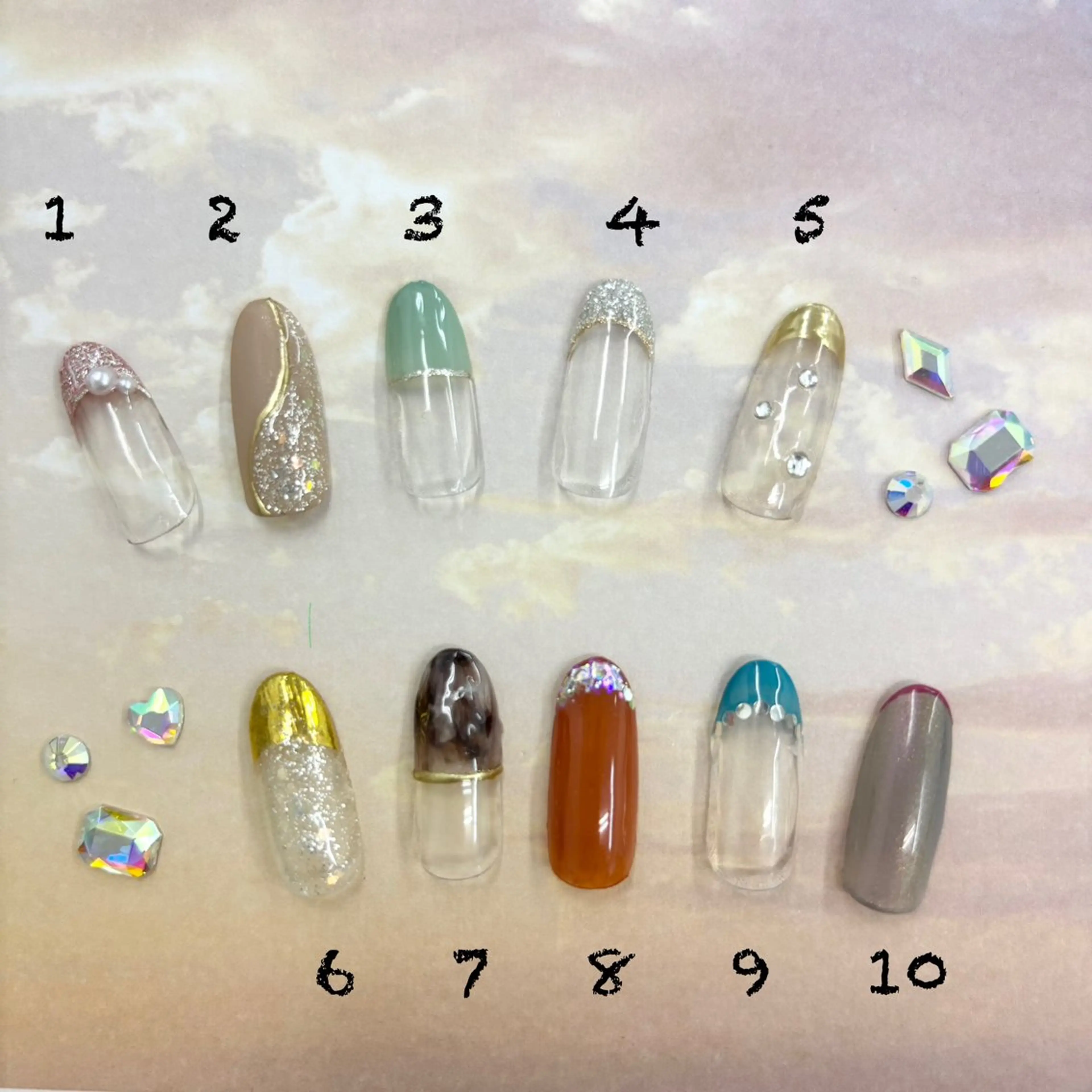 【オフなし】フレンチ+写真アート2本付 0円の写真