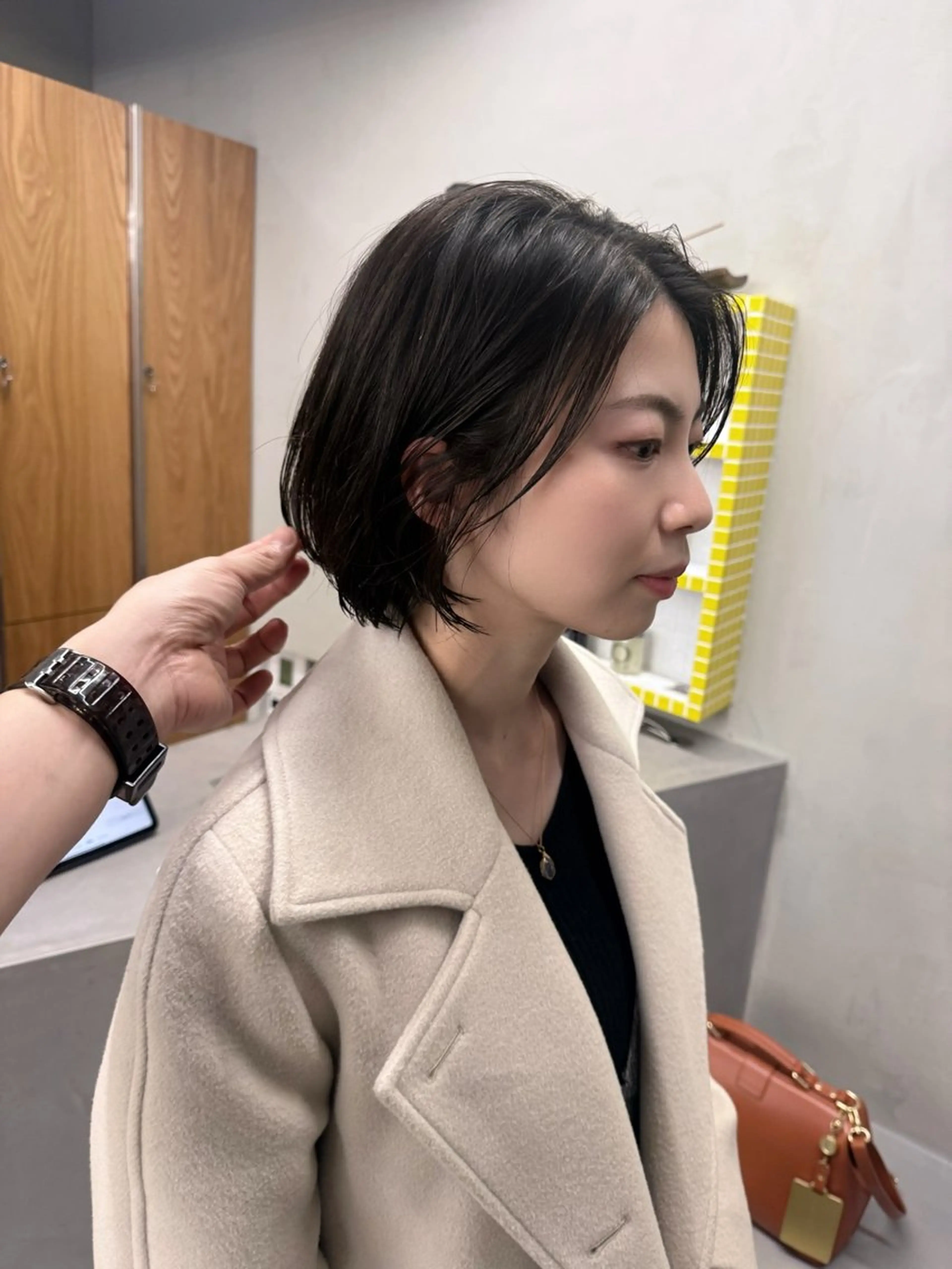 ミディアム ミディアムレイヤー アッシュ ボブ 顔周りカット レイヤーカット カット 誰よりも丁寧なカット 🍀小林輝のヘアスタイル